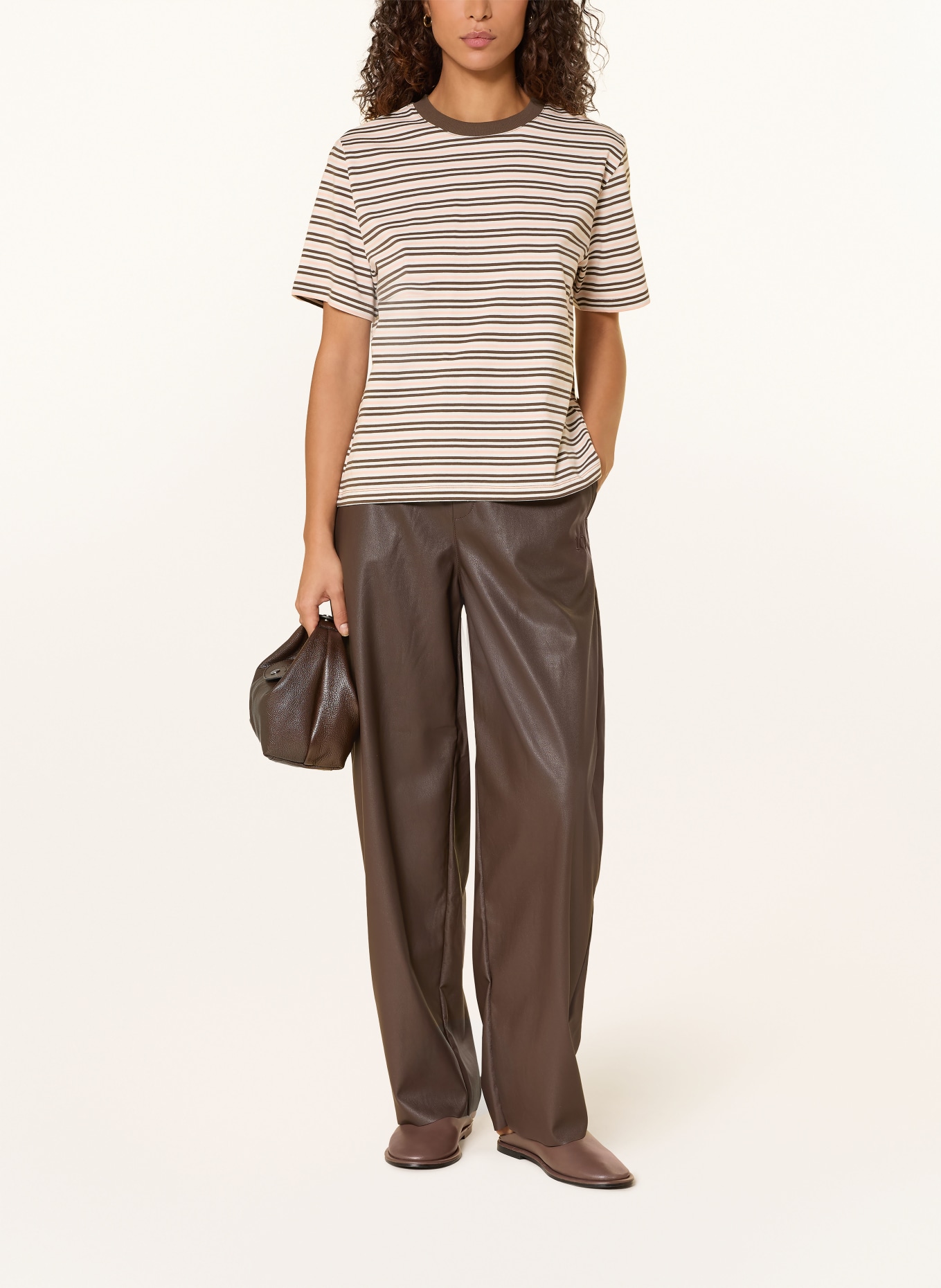 Marc O'Polo DENIM T-Shirt: BRAUN / ROSA / WEISS