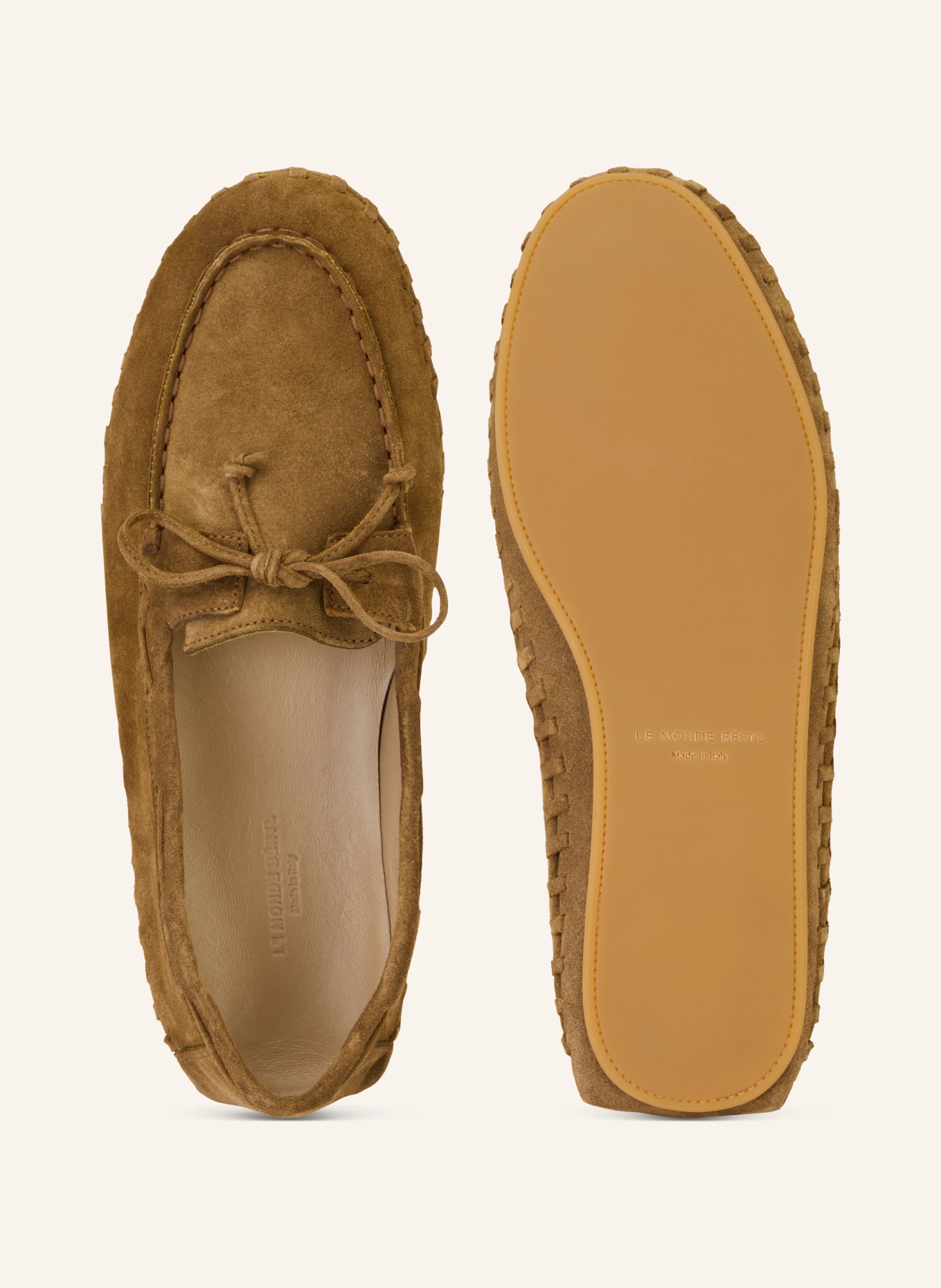 LE MONDE BÉRYL boat shoes: COGNAC