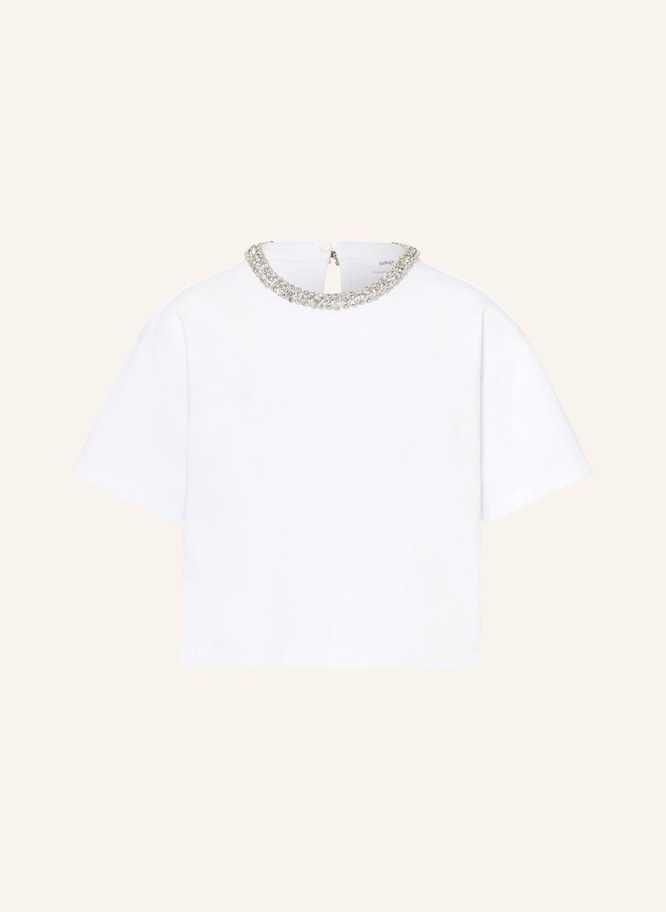 darling harbour Tričko s ozdobnými kameny: WHITE