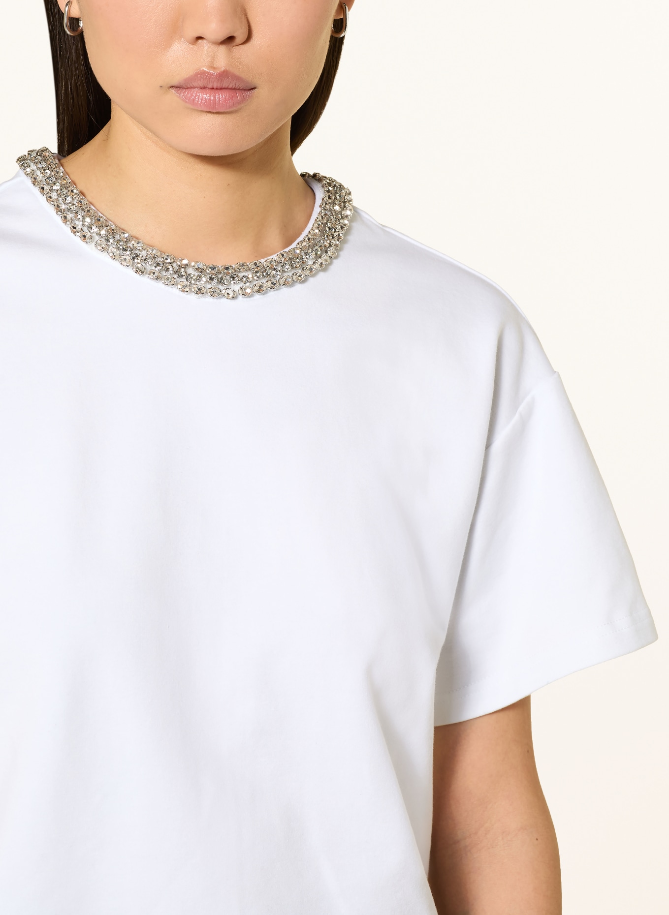 darling harbour Tričko s ozdobnými kameny: WHITE