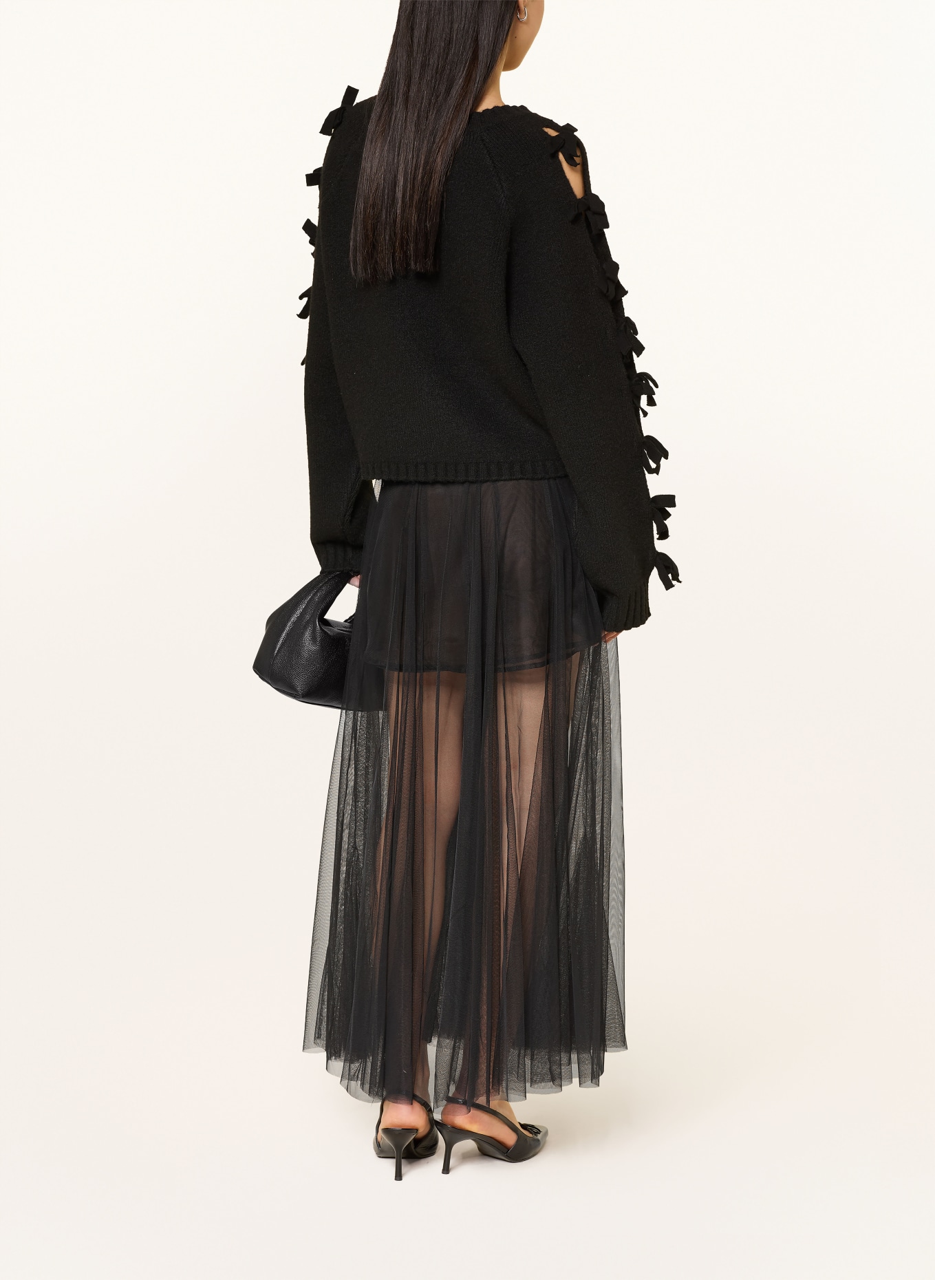 SOFIE SCHNOOR Mesh skirt ROASLYSW: BLACK