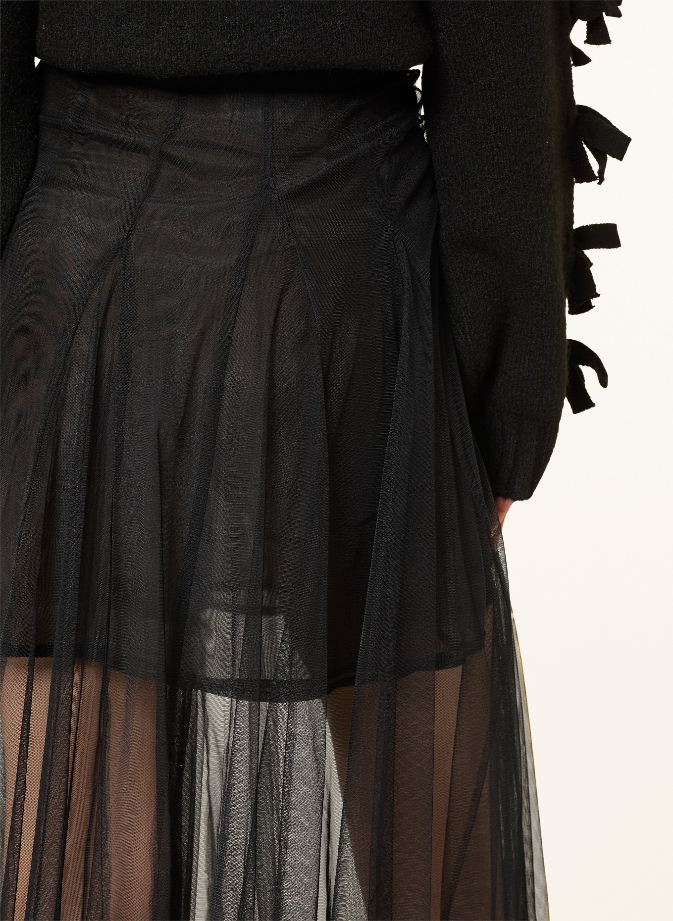 SOFIE SCHNOOR Mesh skirt ROASLYSW: BLACK