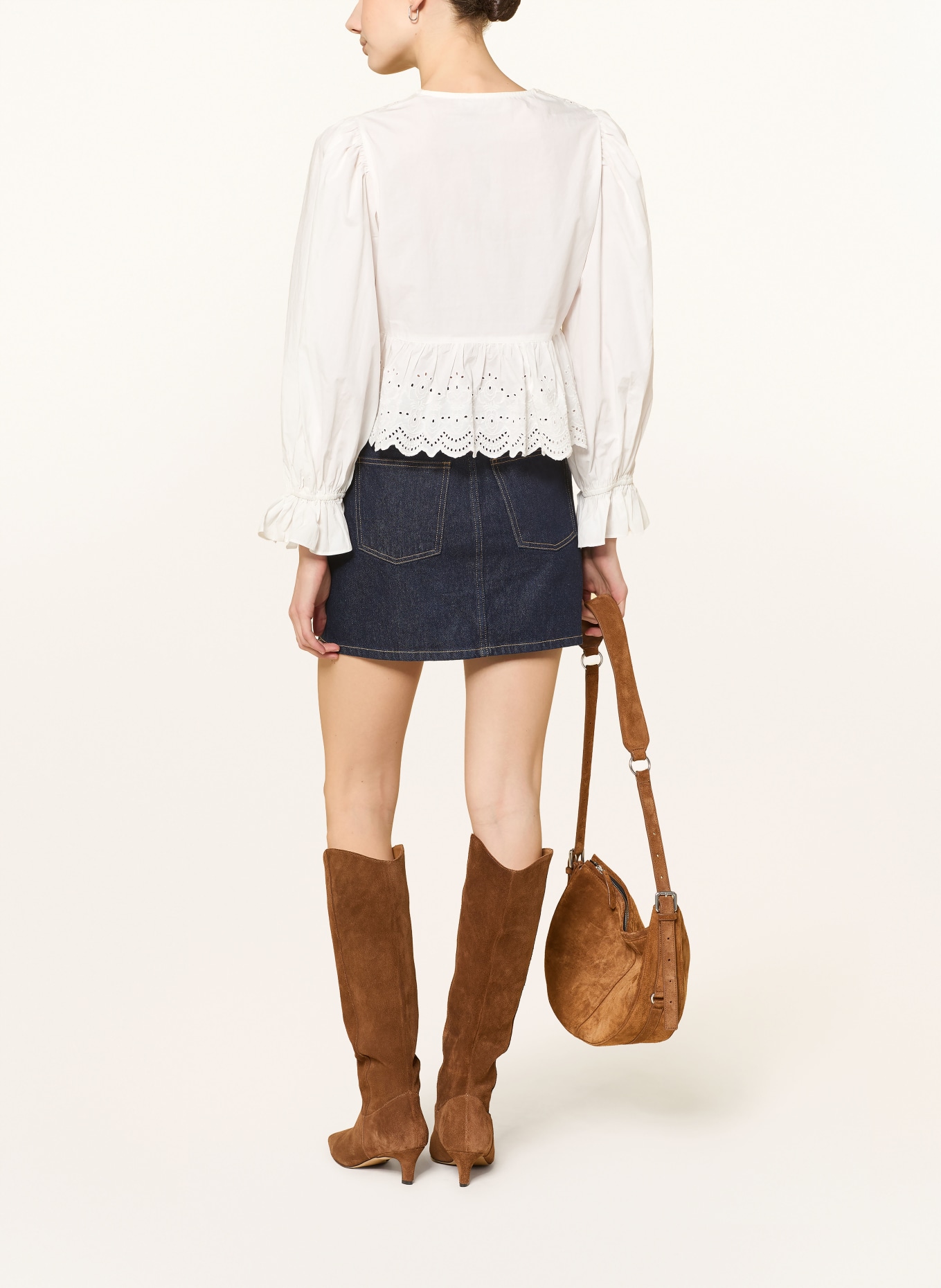 SOFIE SCHNOOR Bluzka ARIA z koronką: BIAŁY