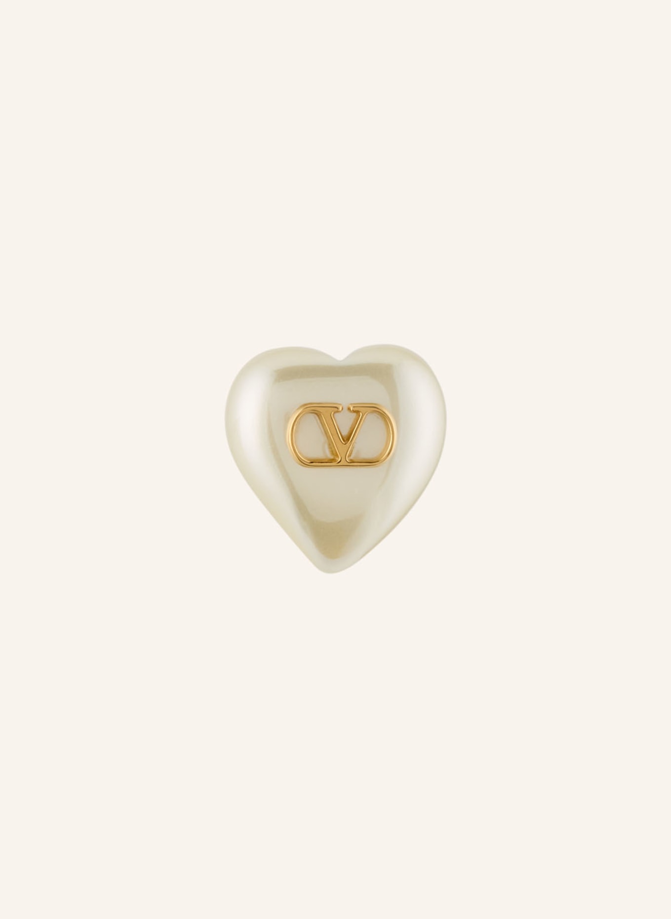 VALENTINO GARAVANI Ohrstecker VLOGO SIGNATURE PEARL: WEISS / GOLD