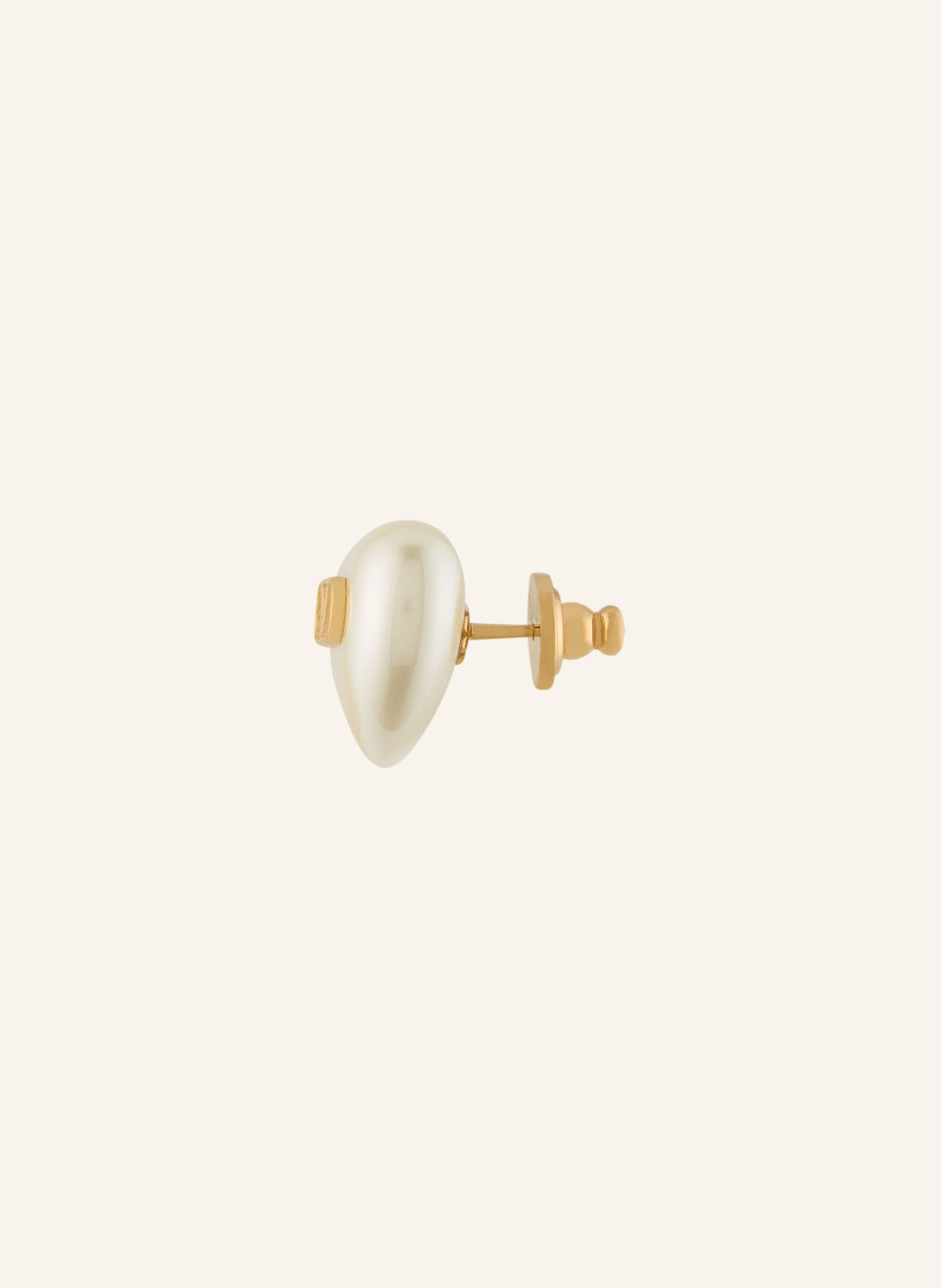 VALENTINO GARAVANI Ohrstecker VLOGO SIGNATURE PEARL: WEISS / GOLD