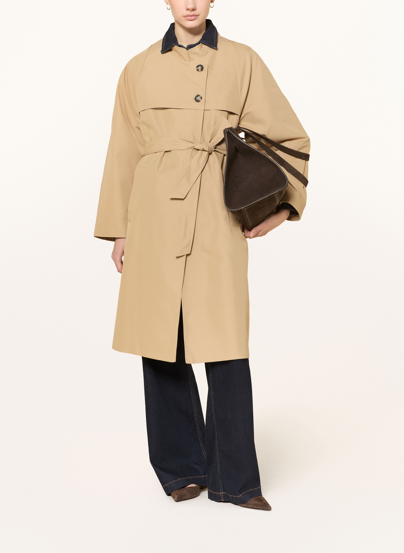 SOFIE SCHNOOR LIZZY trench coat: CAMEL