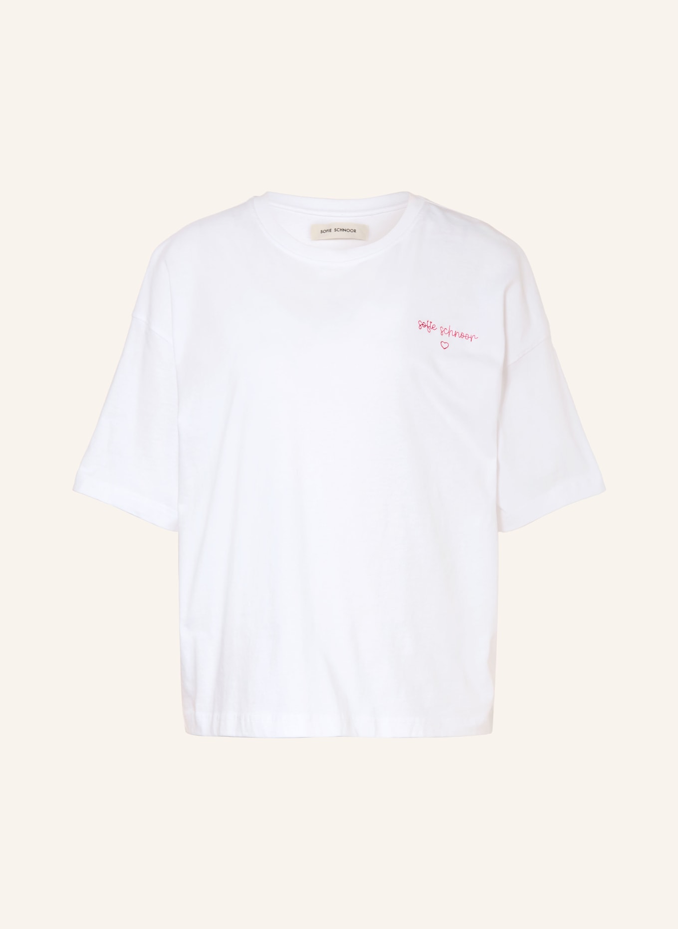 SOFIE SCHNOOR Tričko VERASW: BÍLÁ / ČERVENÁ