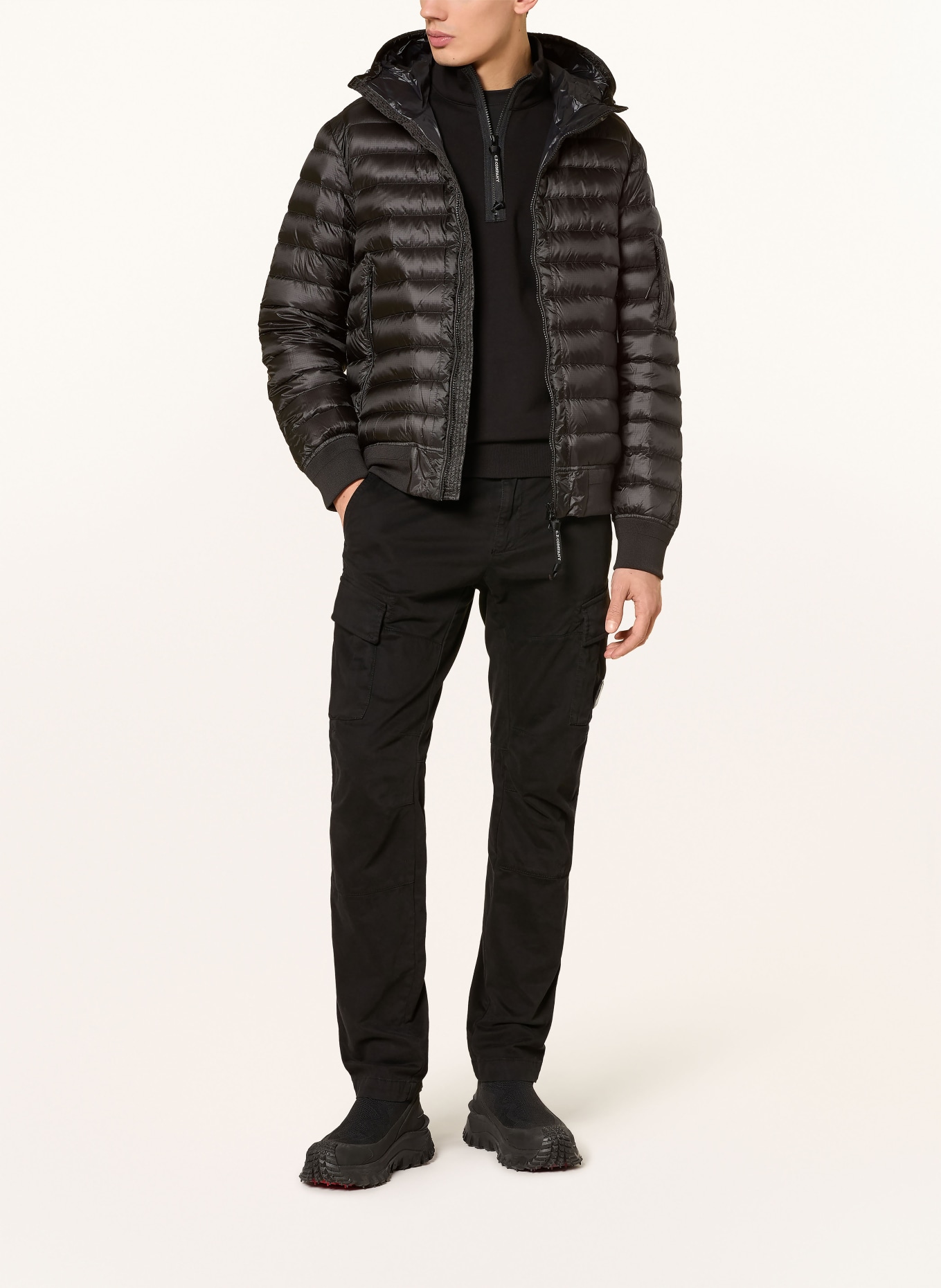 C.P. COMPANY Lightweight-Daunenjacke: SCHWARZ