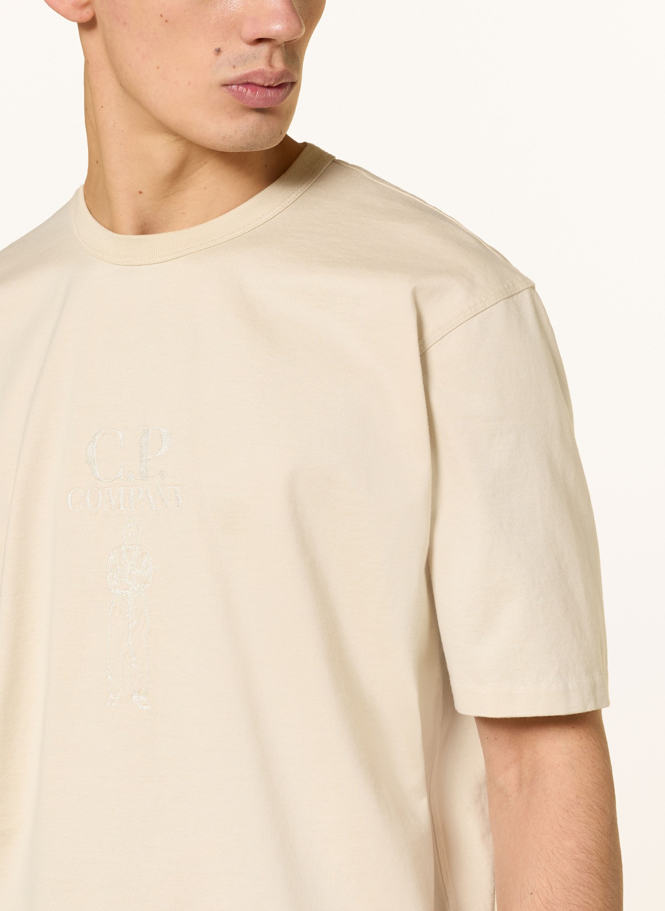 C.P. COMPANY tričko: KRÉMOVÁ