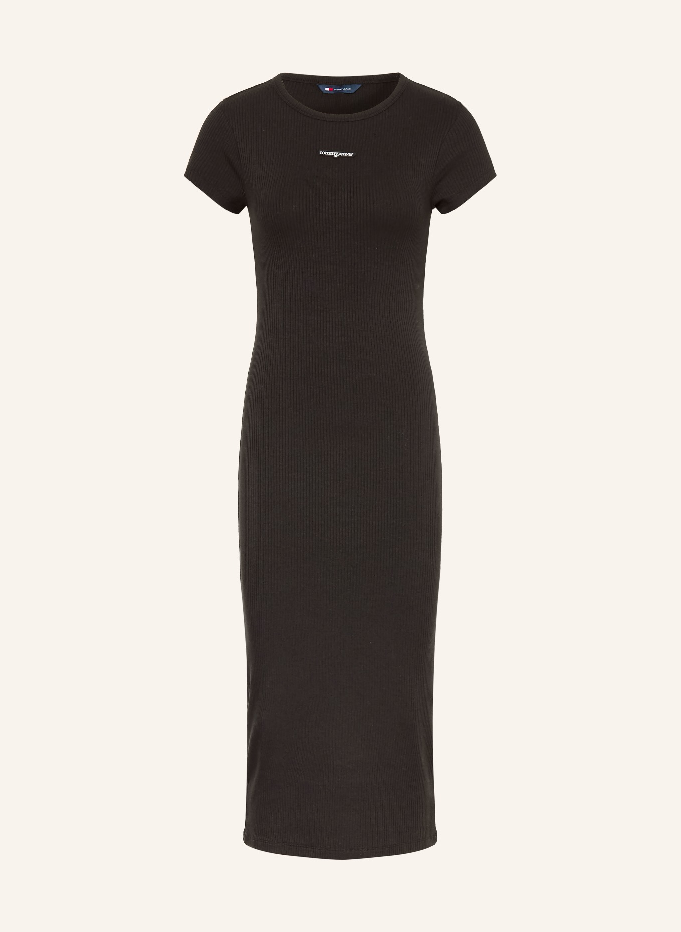 TOMMY JEANS jersey dress: BLACK