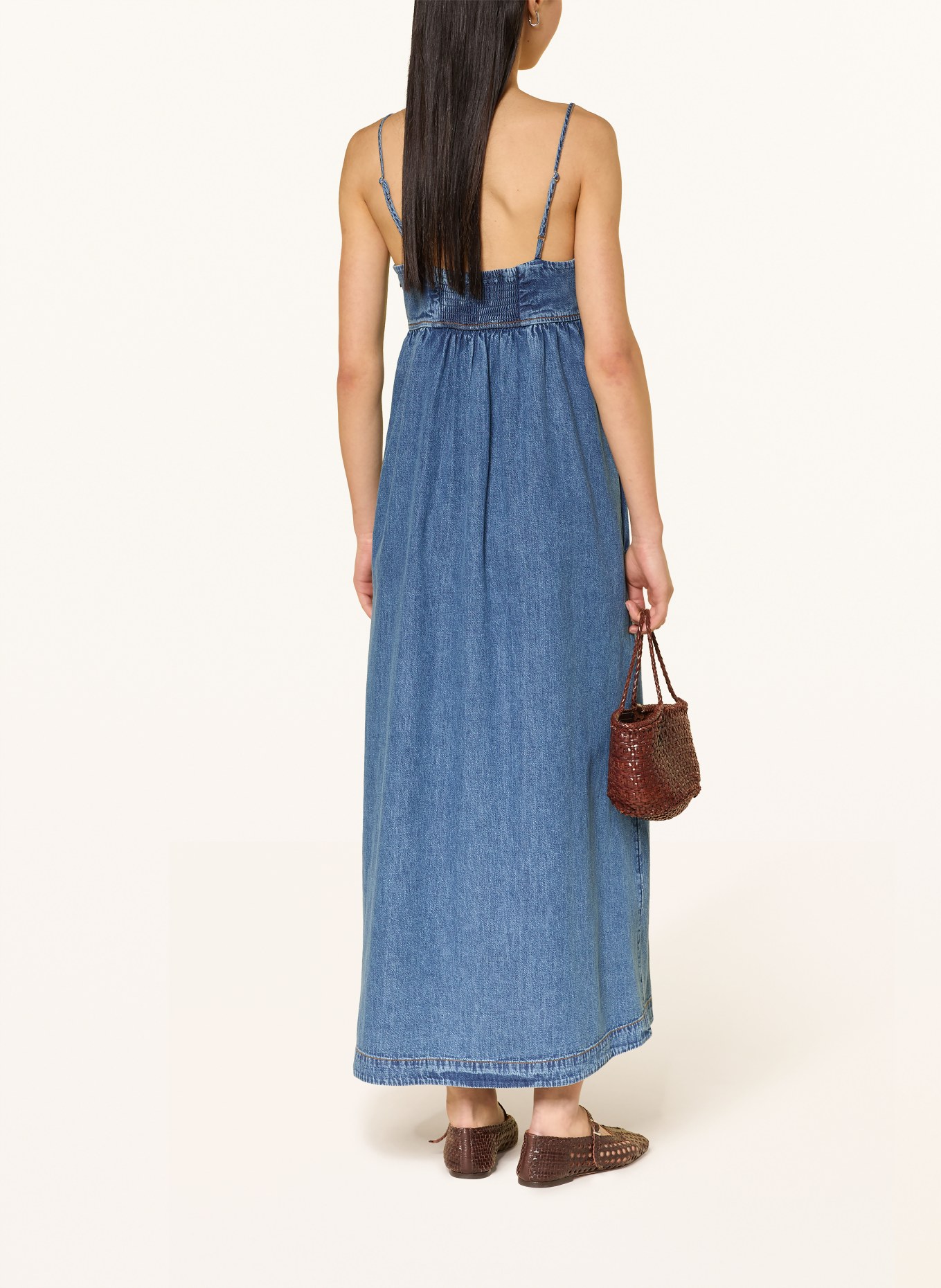 TOMMY JEANS robe en jean: BLEU