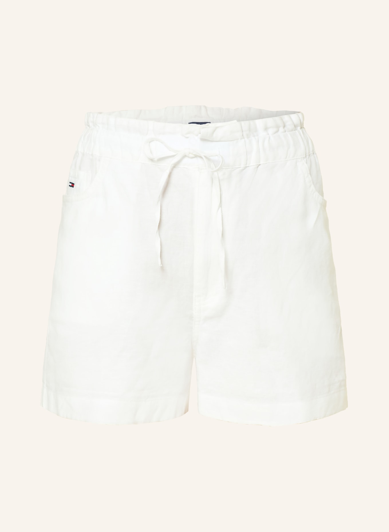 TOMMY JEANS Shorts with linen: WHITE