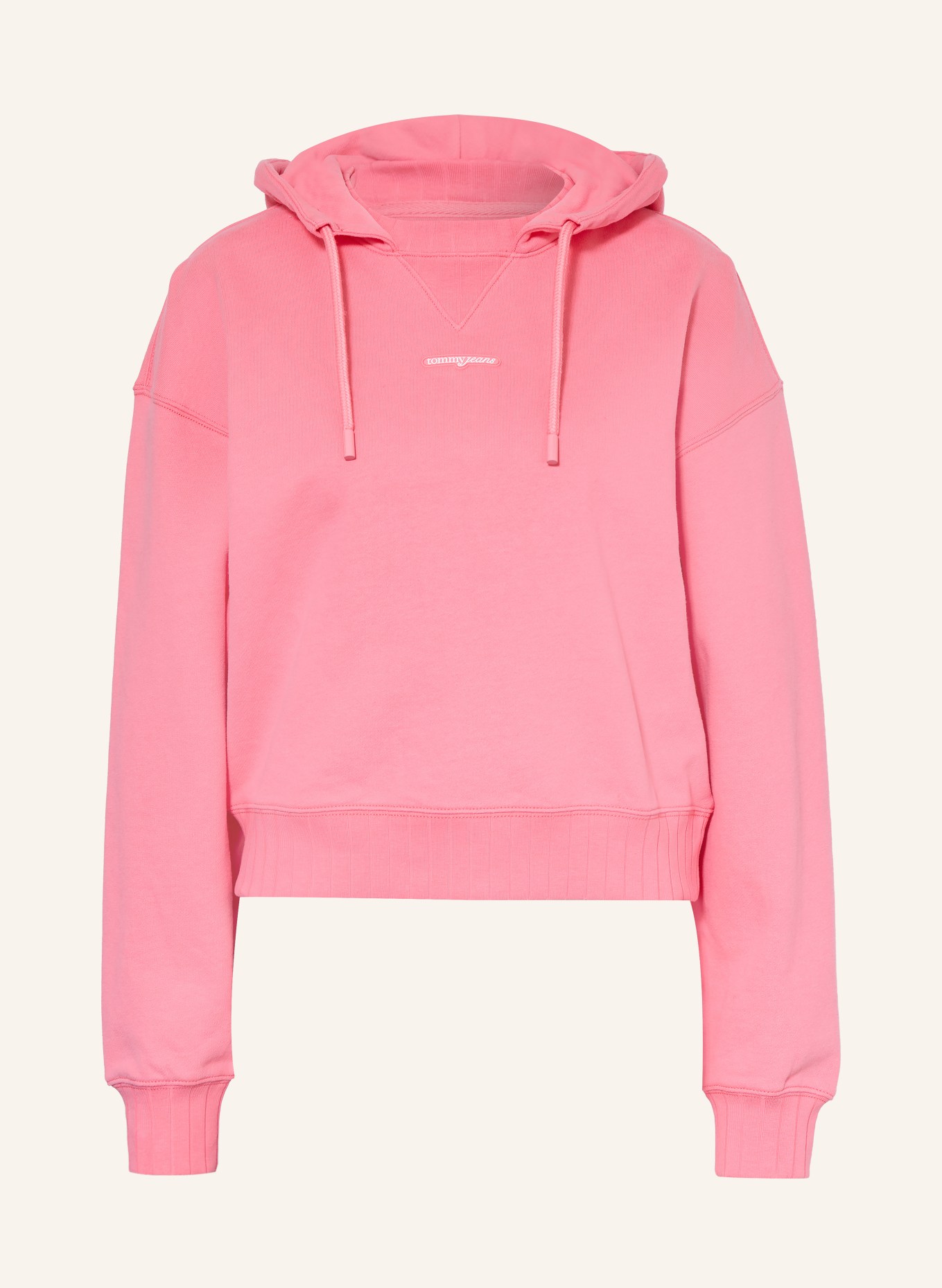 TOMMY JEANS mikina s kapucí: RŮŽOVÁ