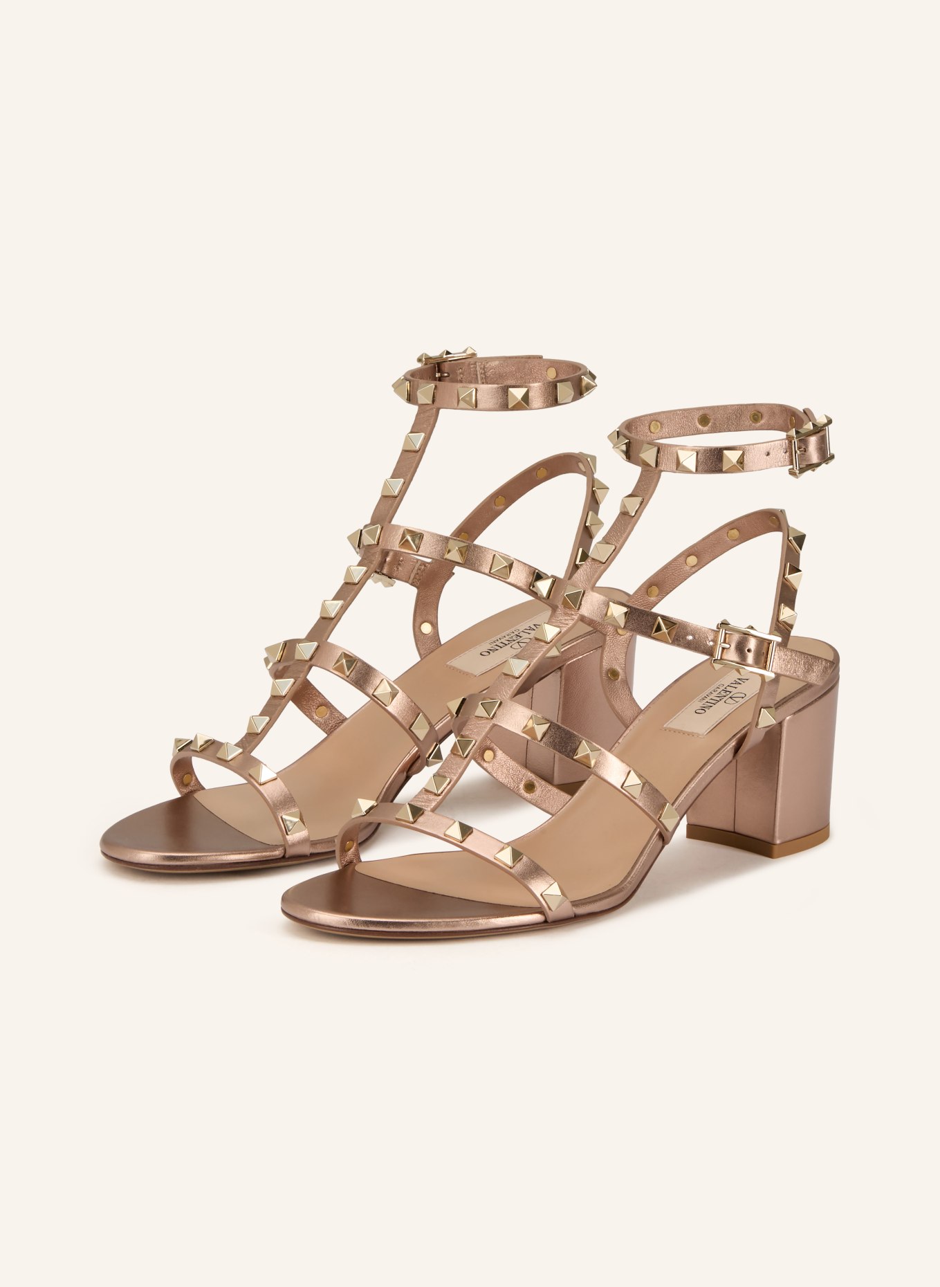 VALENTINO GARAVANI Sandaletten ROCKSTUD 60: ALTROSA / GOLD