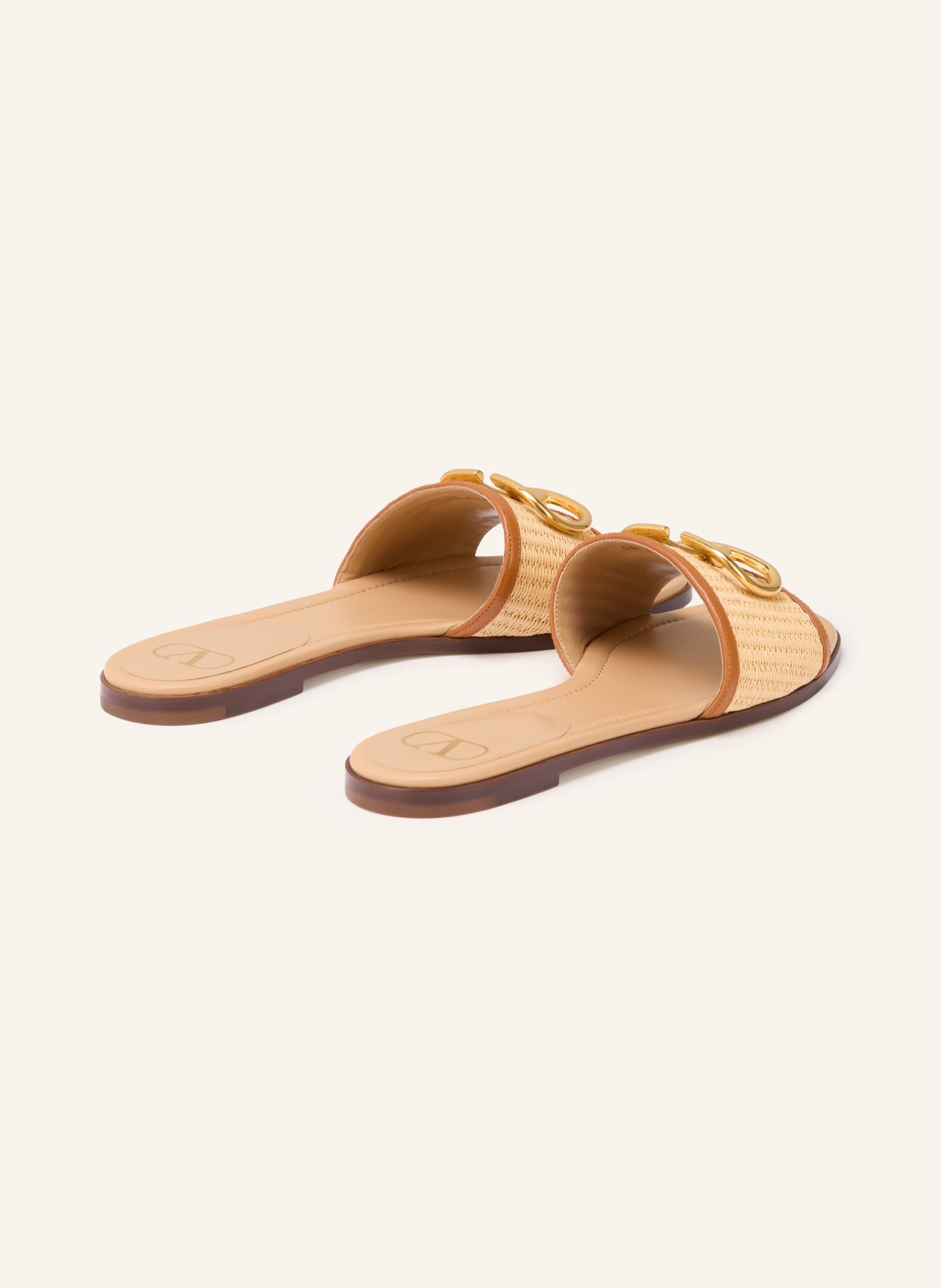 VALENTINO GARAVANI Pantofle VLOGO SIGNATURE: BÉŽOVÁ / KOŇAKOVÁ