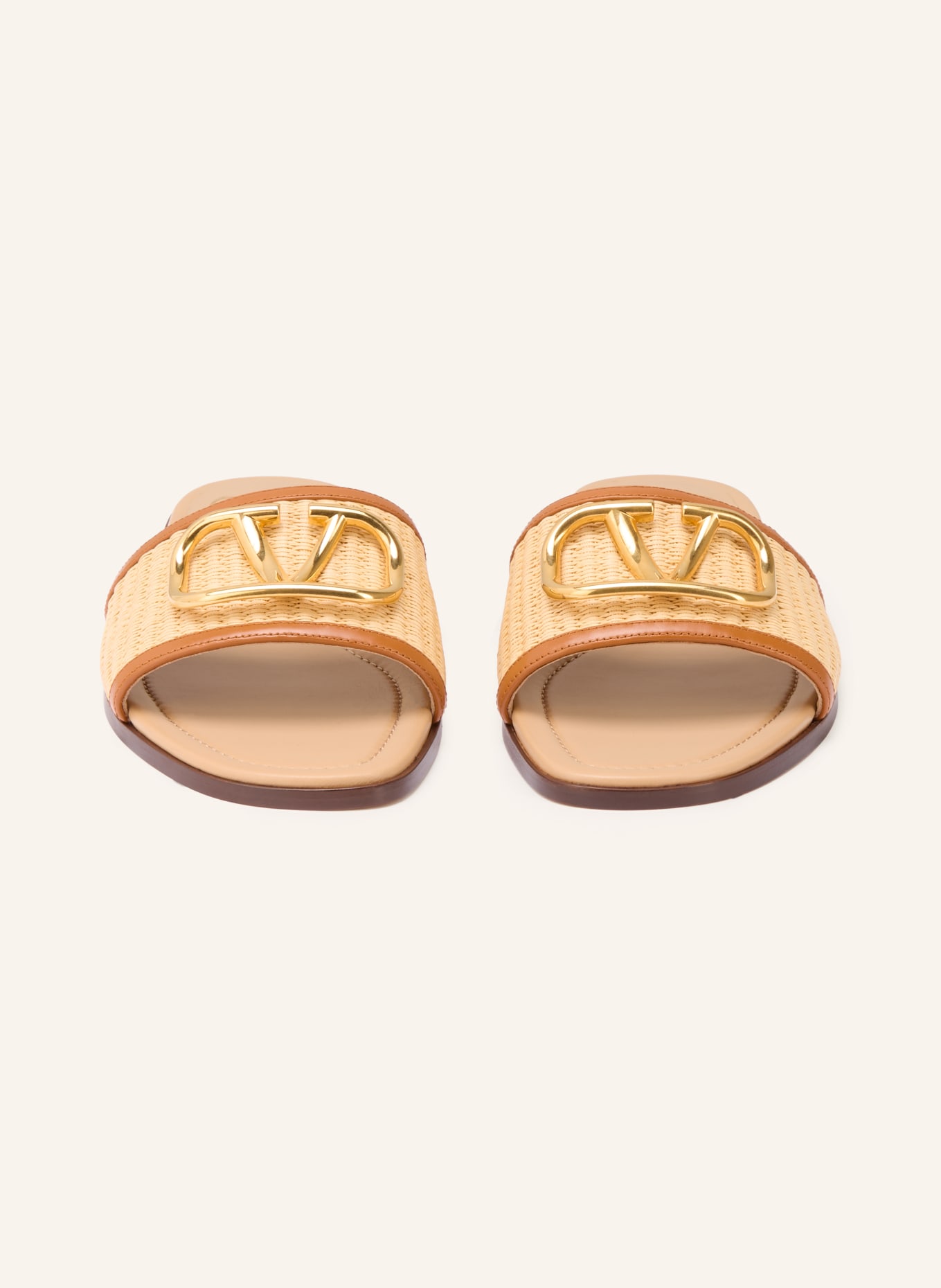 VALENTINO GARAVANI Pantofle VLOGO SIGNATURE: BÉŽOVÁ / KOŇAKOVÁ