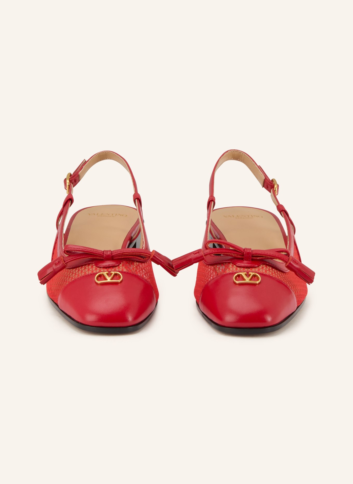 VALENTINO GARAVANI Slingballerinas VG VALET DU ROI: ROT / GOLD
