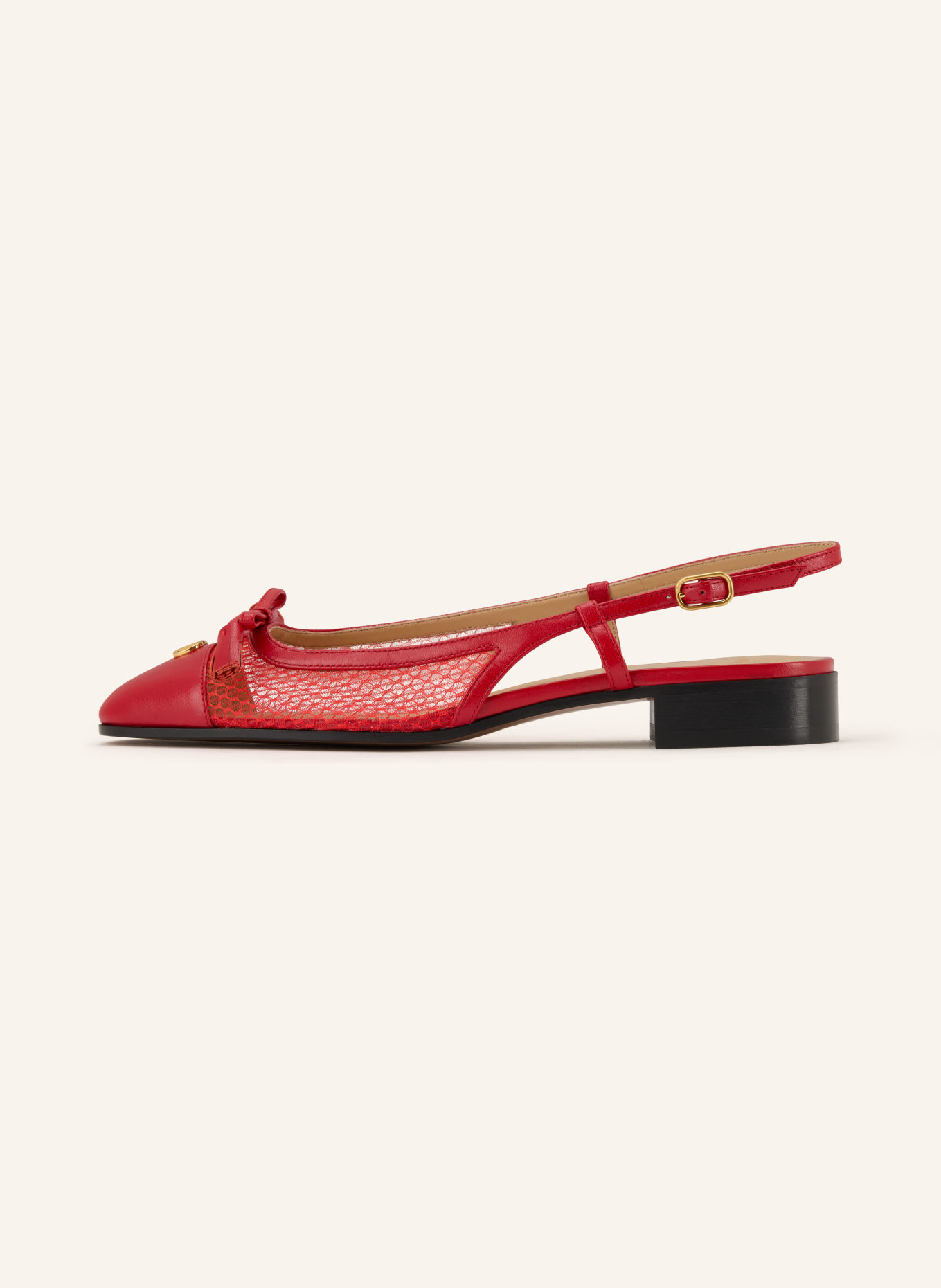 VALENTINO GARAVANI Slingballerinas VG VALET DU ROI: ROT / GOLD