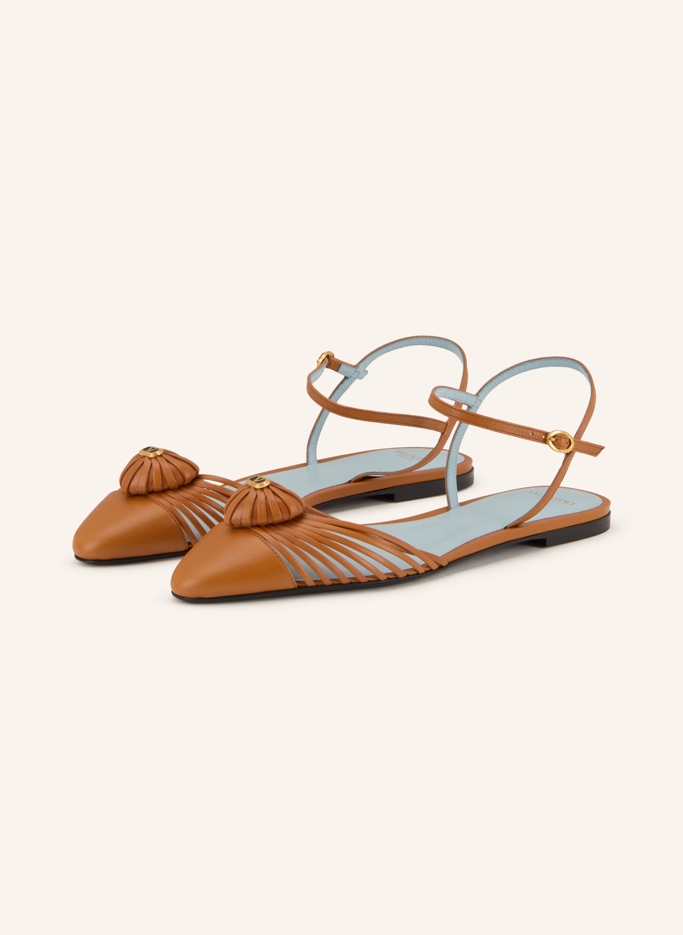 VALENTINO GARAVANI Slingballerinas VG SANDAL ROYAL: KOŇAKOVÁ / ZLATÁ