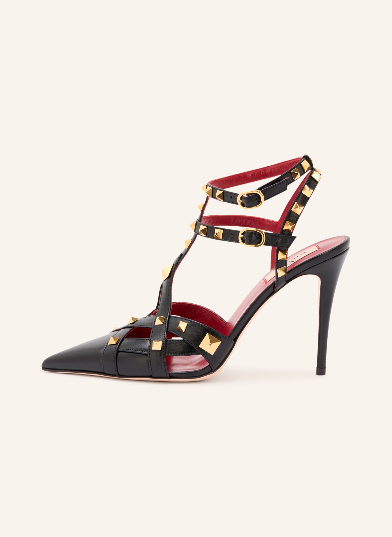 VALENTINO GARAVANI Slingback pumps with studs: BLACK