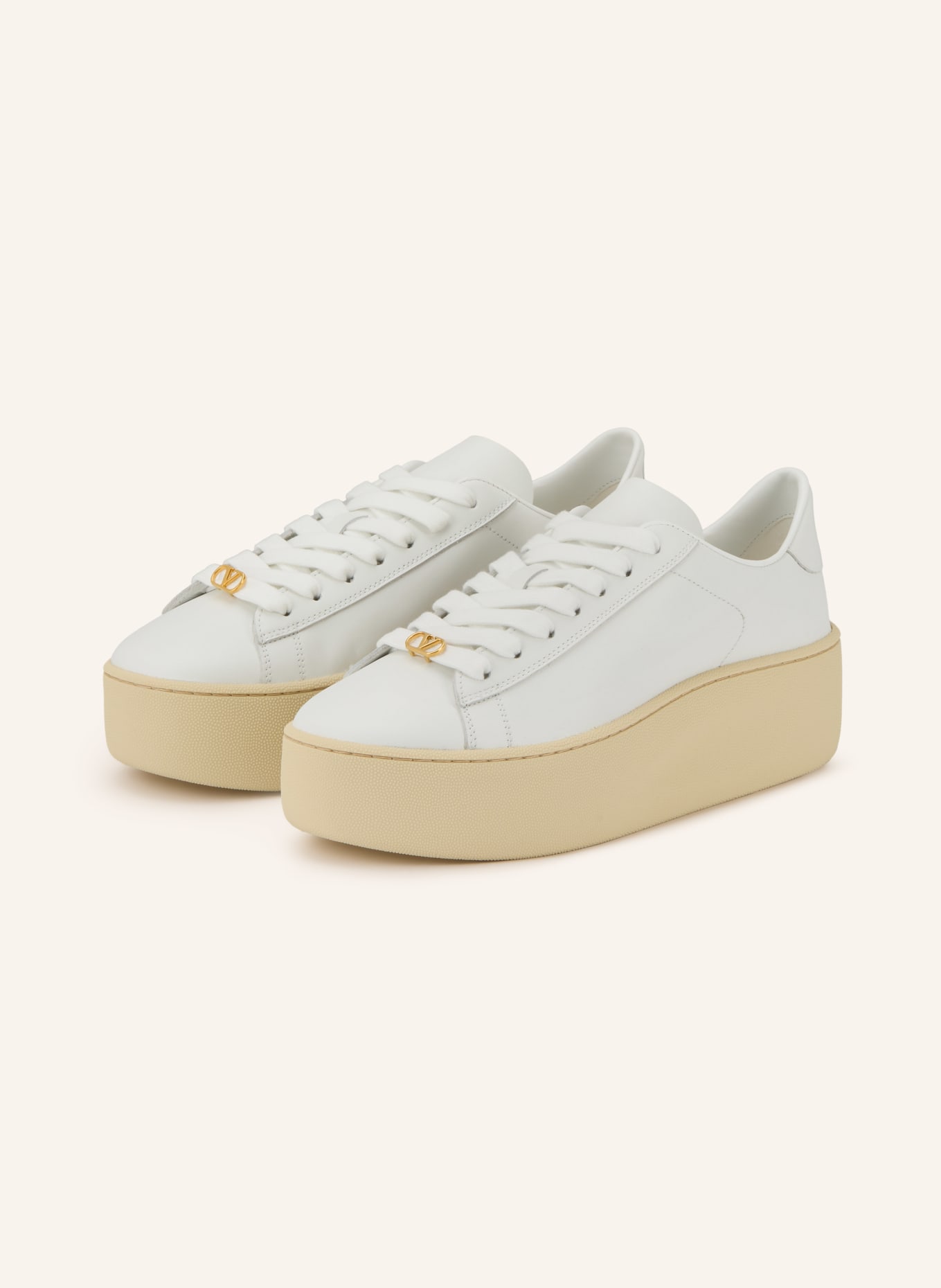 VALENTINO GARAVANI Sneaker: WEISS / GRÜN