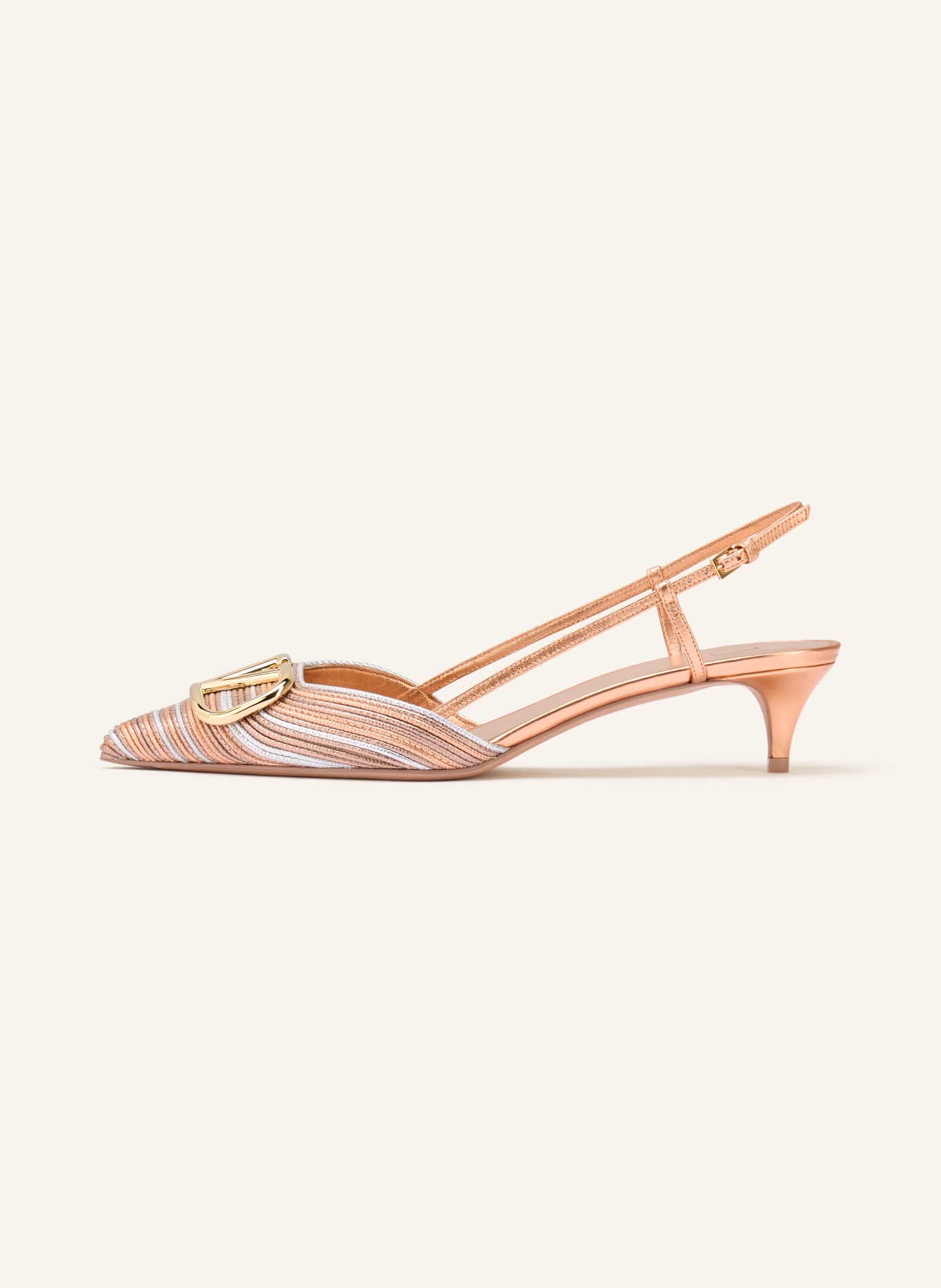 VALENTINO GARAVANI Lodičky VLOGO SIGNATURE: BARVA RŮŽOVÉHO ZLATA / STŘÍBRNÁ / ZLATÁ