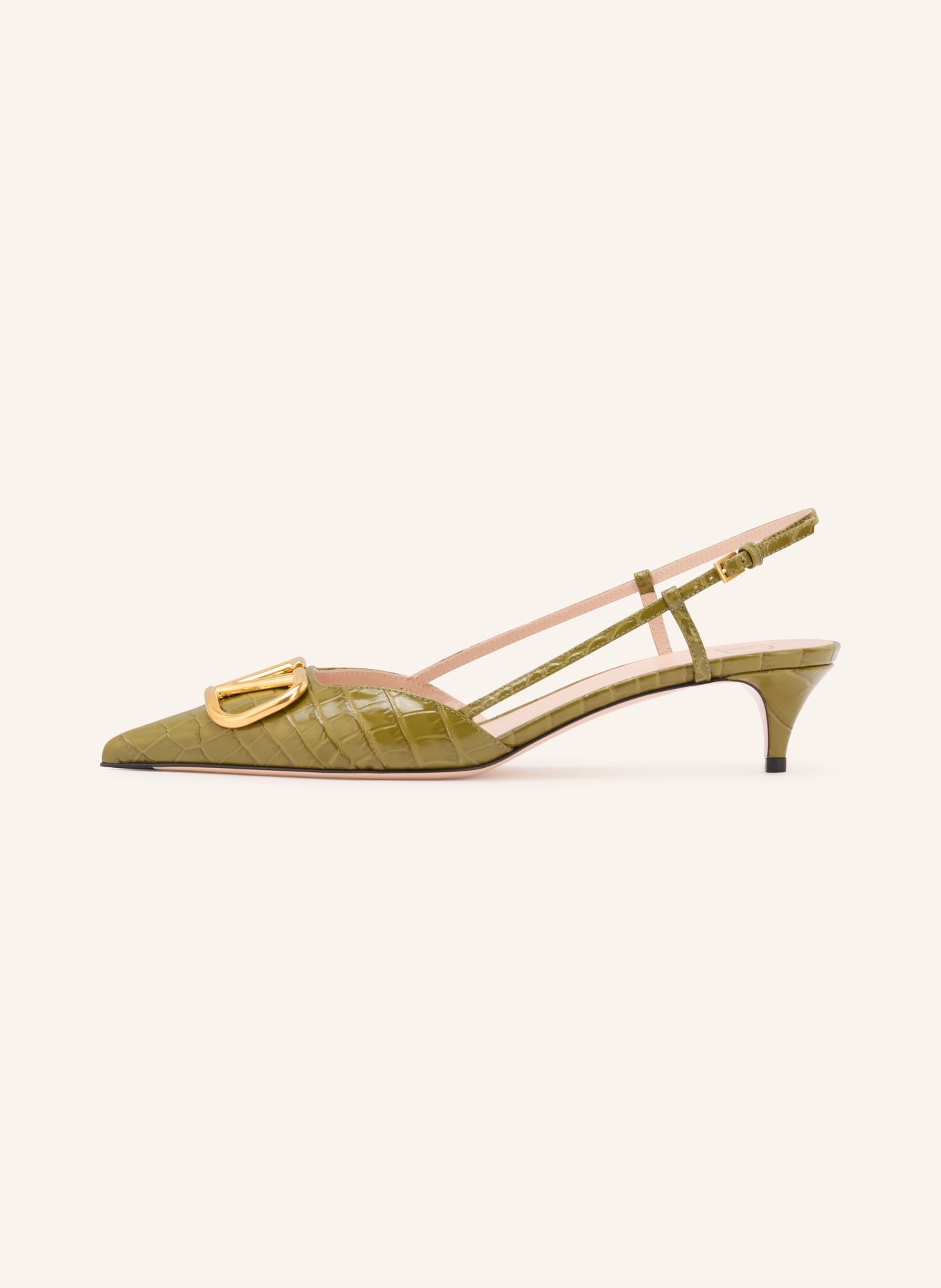 VALENTINO GARAVANI Slingpumps VLOGO SIGNATURE: OLIV / GOLD