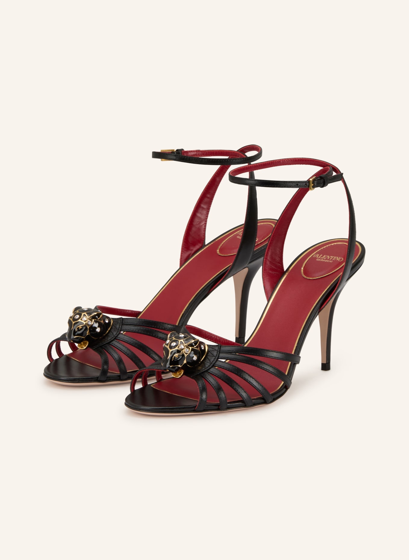 VALENTINO GARAVANI Sandaletten VALENTINO GARAVANI PAS DE CHAT mit Schmucksteinen: SCHWARZ