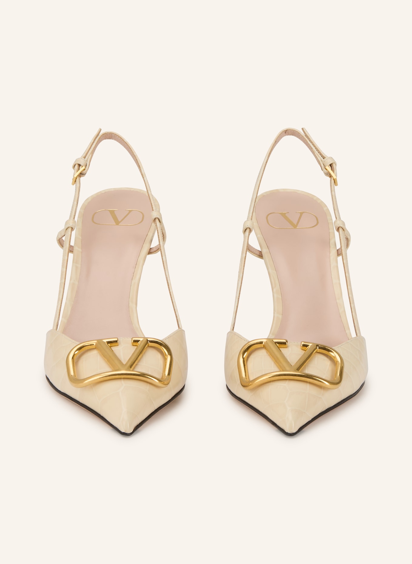 VALENTINO GARAVANI Lodičky VLOGO SIGNATURE: KRÉMOVÁ