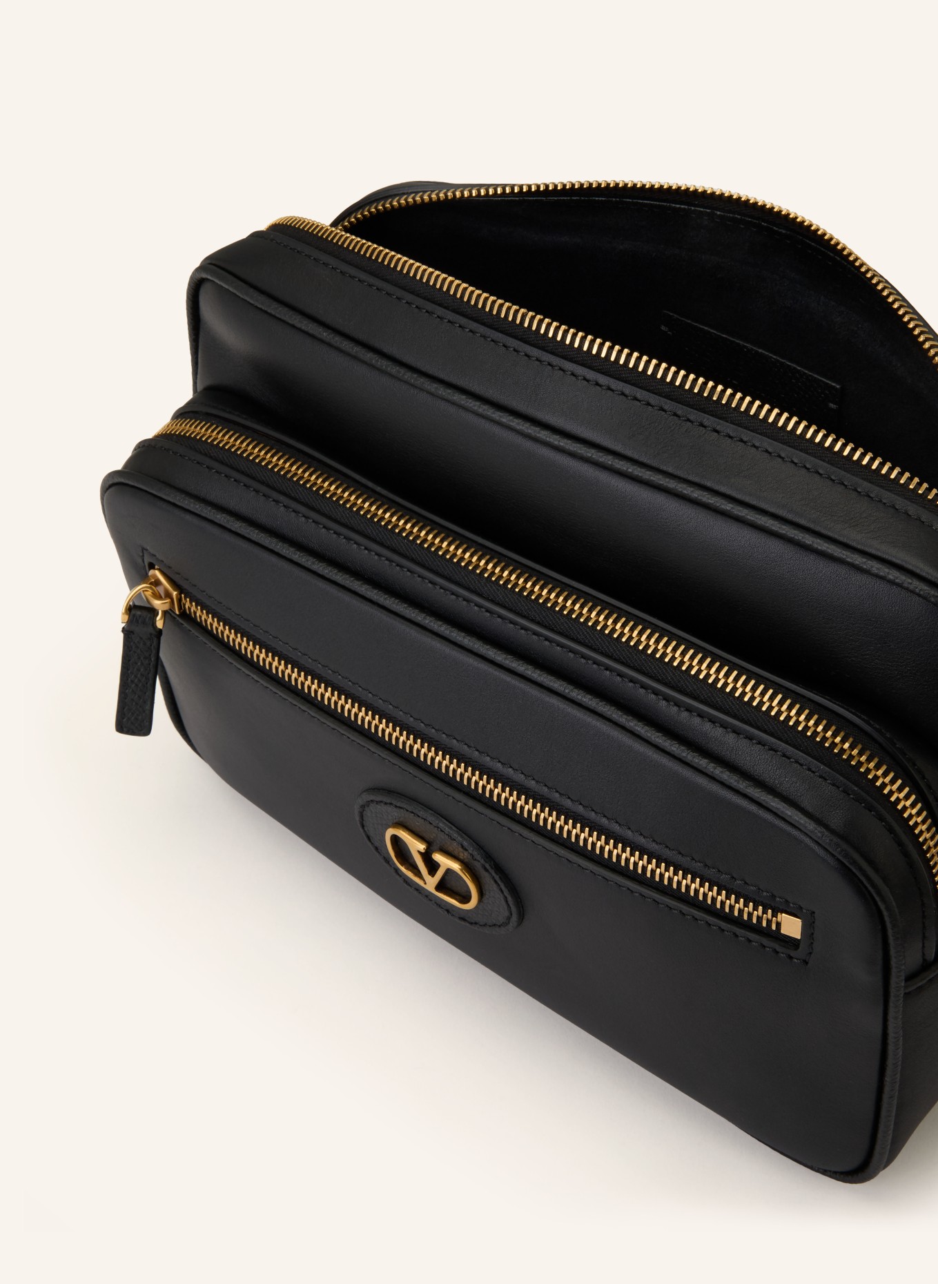 VALENTINO GARAVANI Umhängetasche ANTIBES: SCHWARZ / GOLD