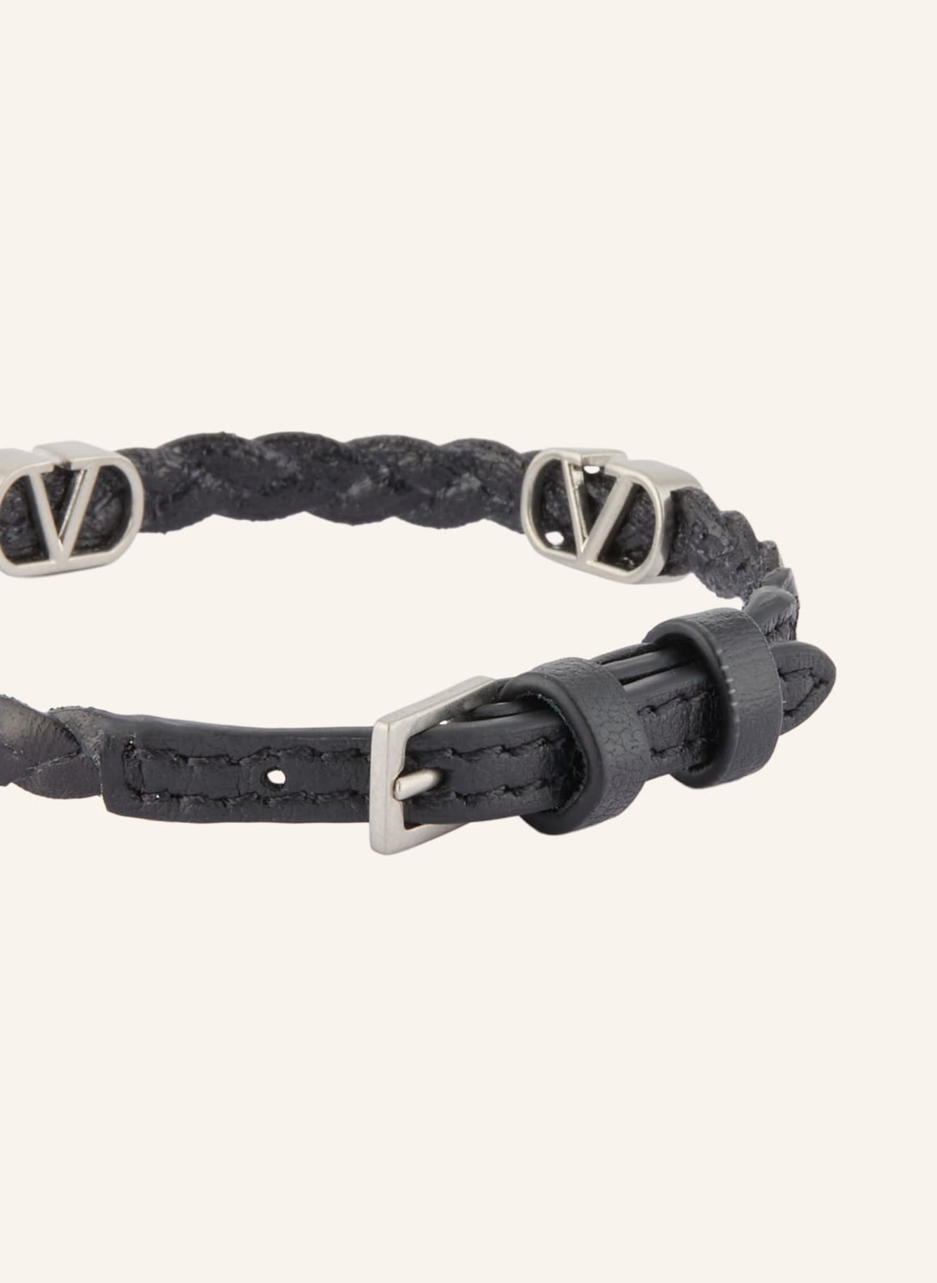 VALENTINO GARAVANI Armband VLOGO SIGNATURE: SCHWARZ / SILBER