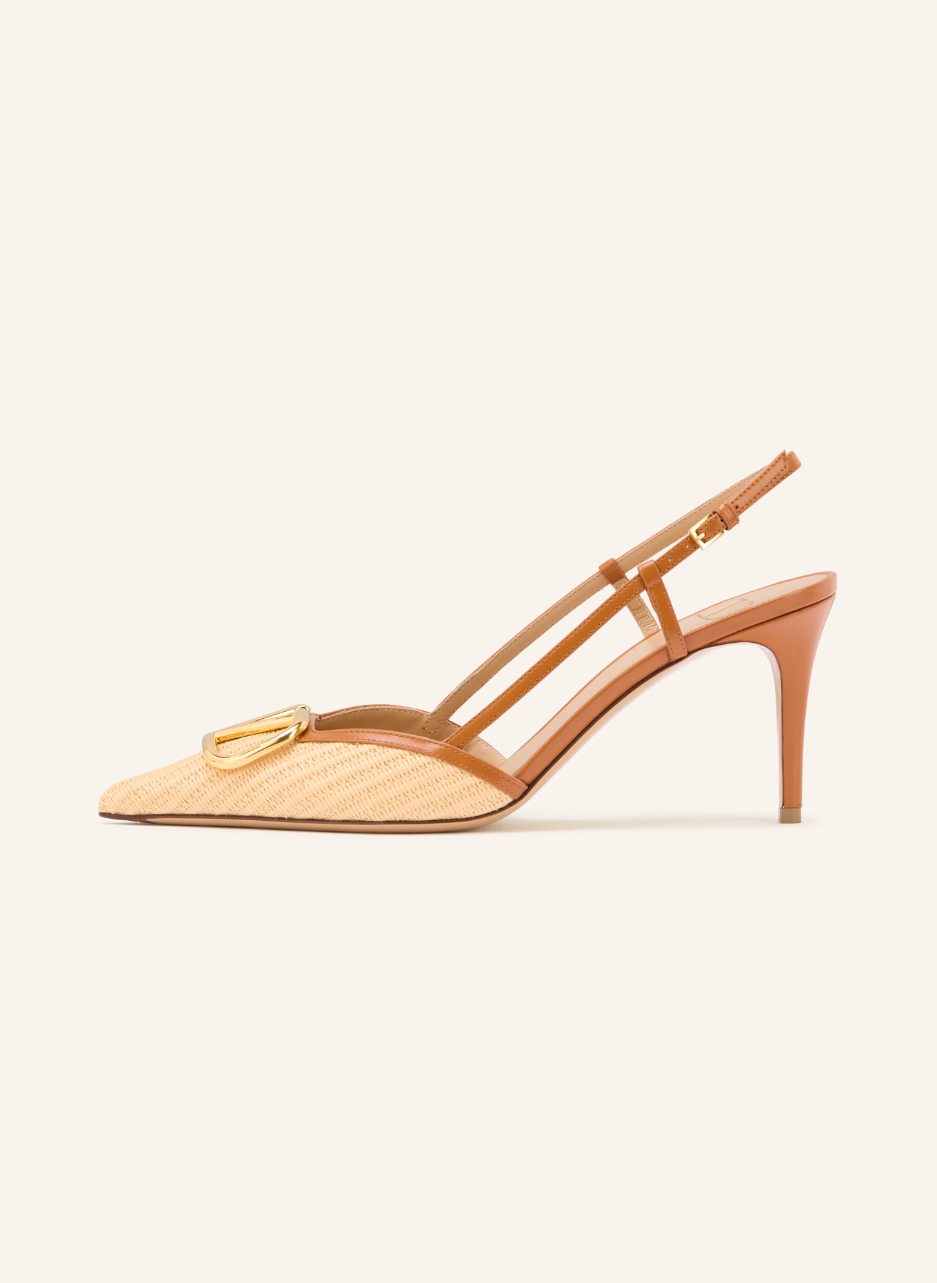 VALENTINO GARAVANI Slingpumps: BEIGE / COGNAC