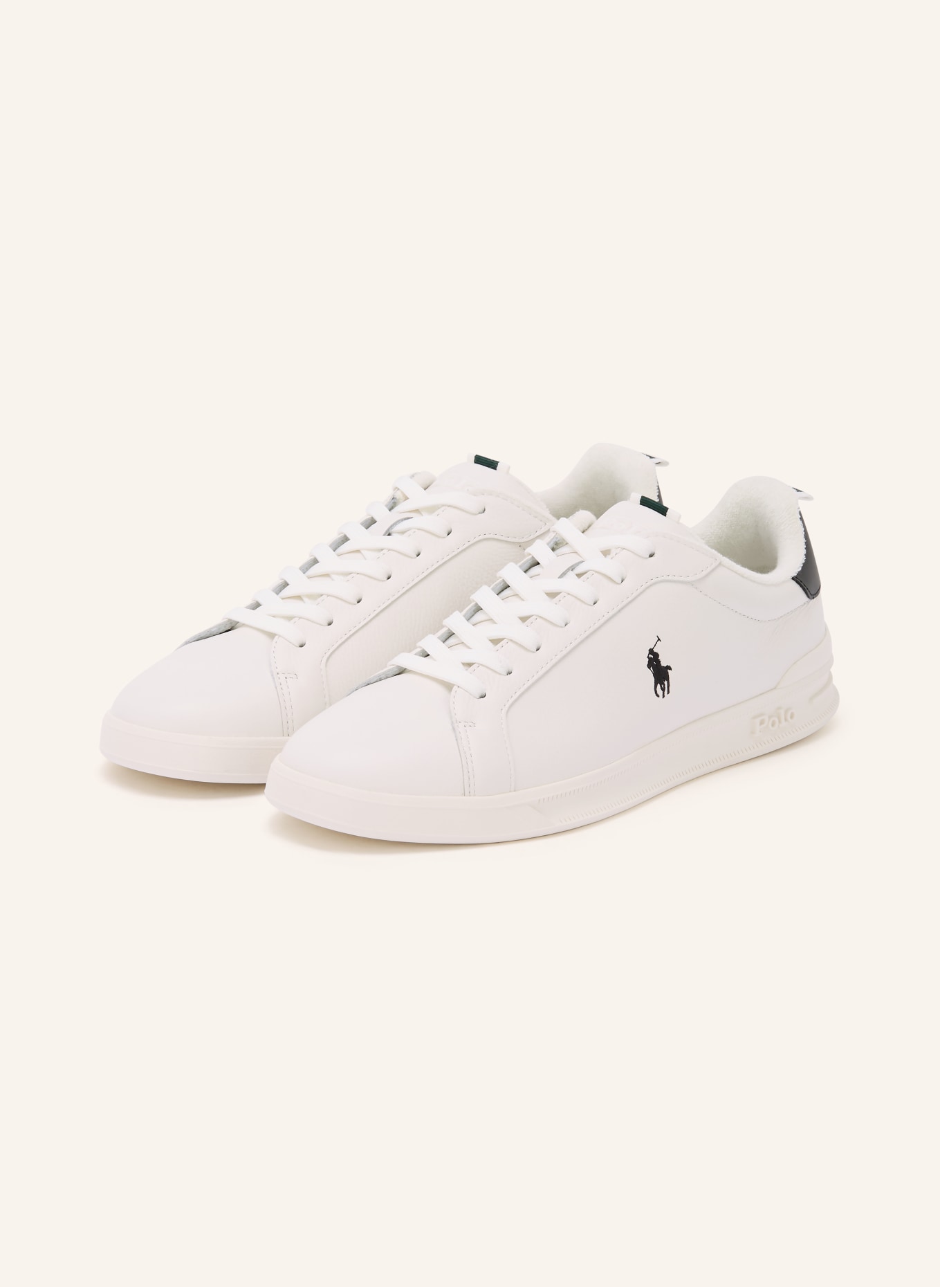 POLO RALPH LAUREN Sneaker: WEISS / SCHWARZ