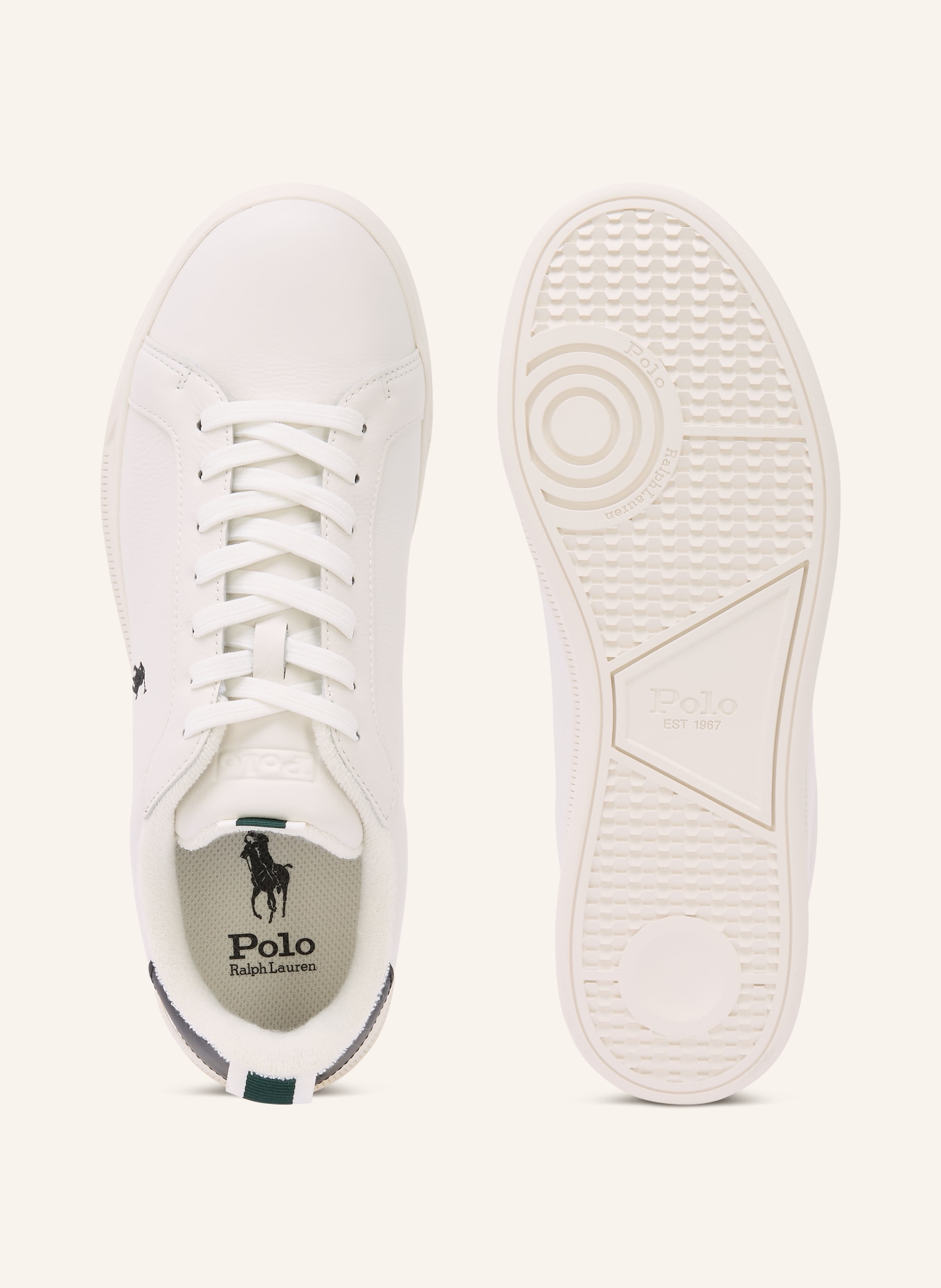 POLO RALPH LAUREN Sneaker: WEISS / SCHWARZ