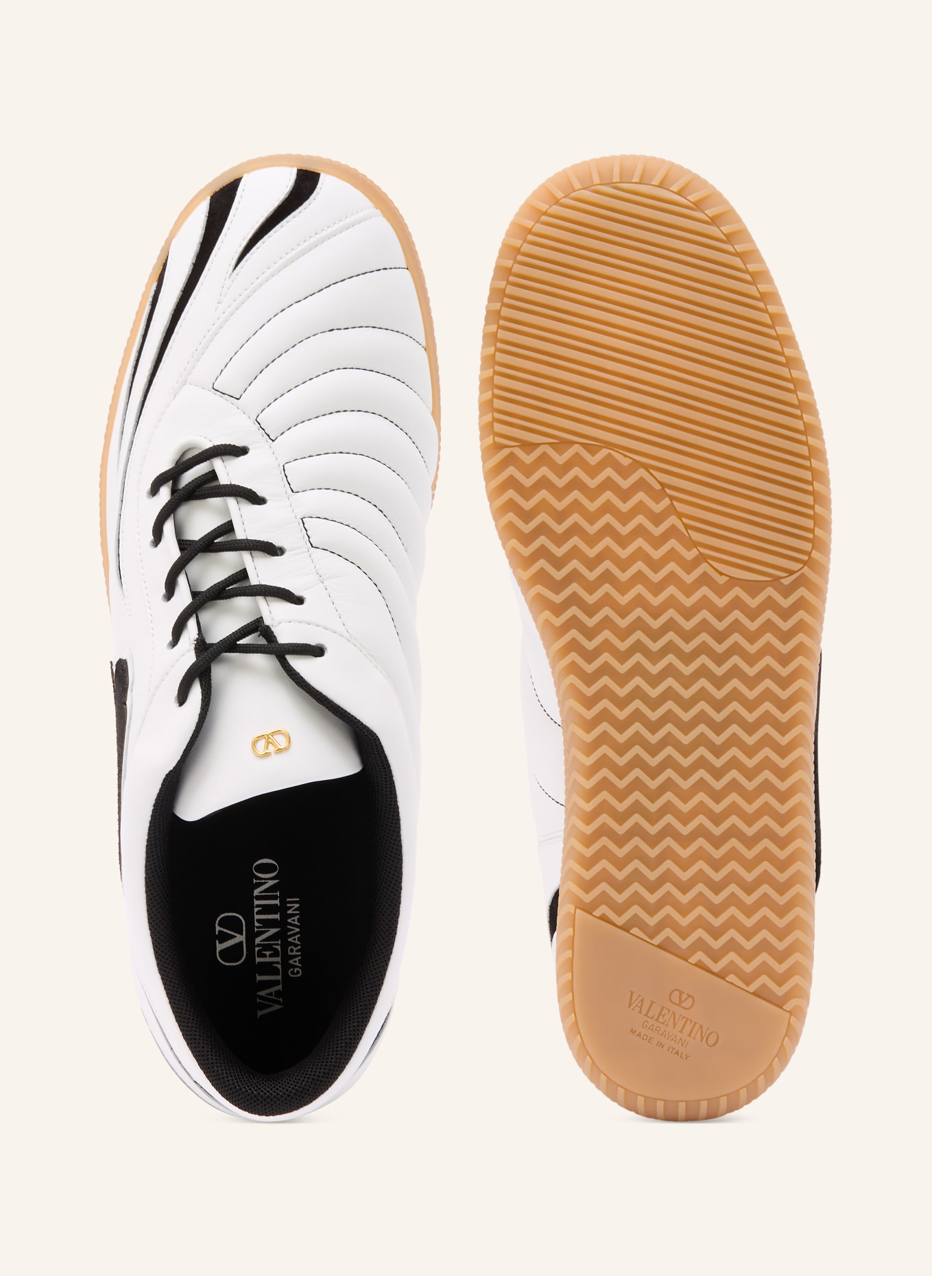 VALENTINO GARAVANI Sneaker KICKY: WEISS / SCHWARZ