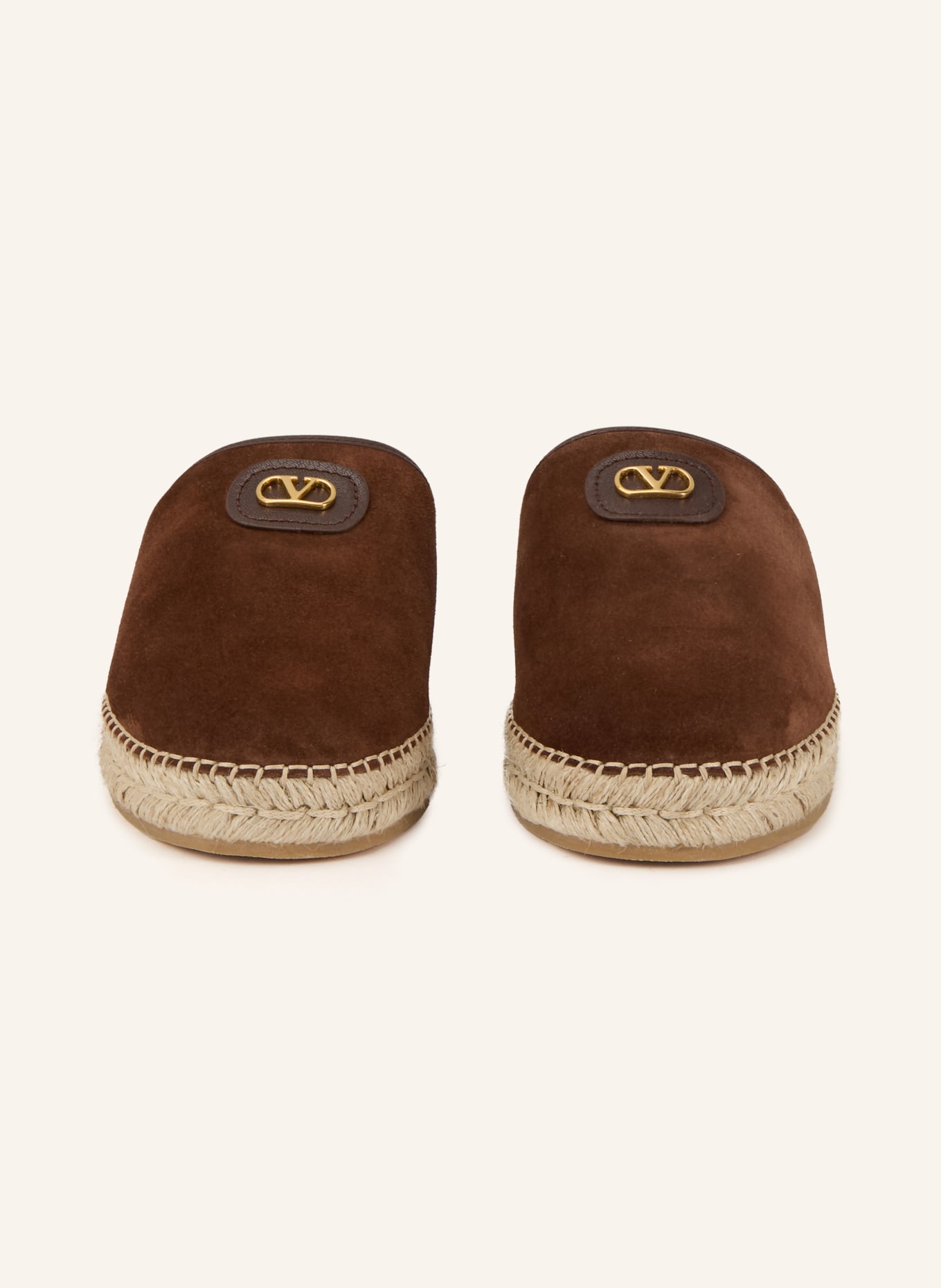 VALENTINO GARAVANI Pantoletten PALM AVENUE: BRAUN / GOLD