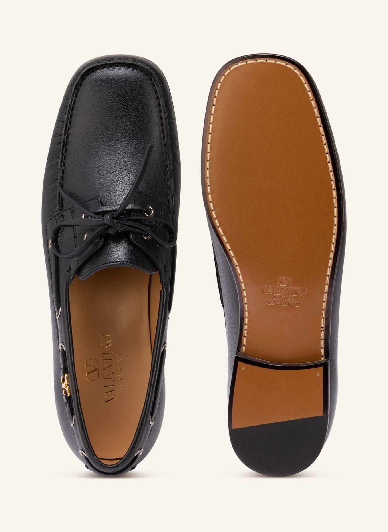 VALENTINO GARAVANI Buty żeglarskie PALM AVENUE: CZARNY