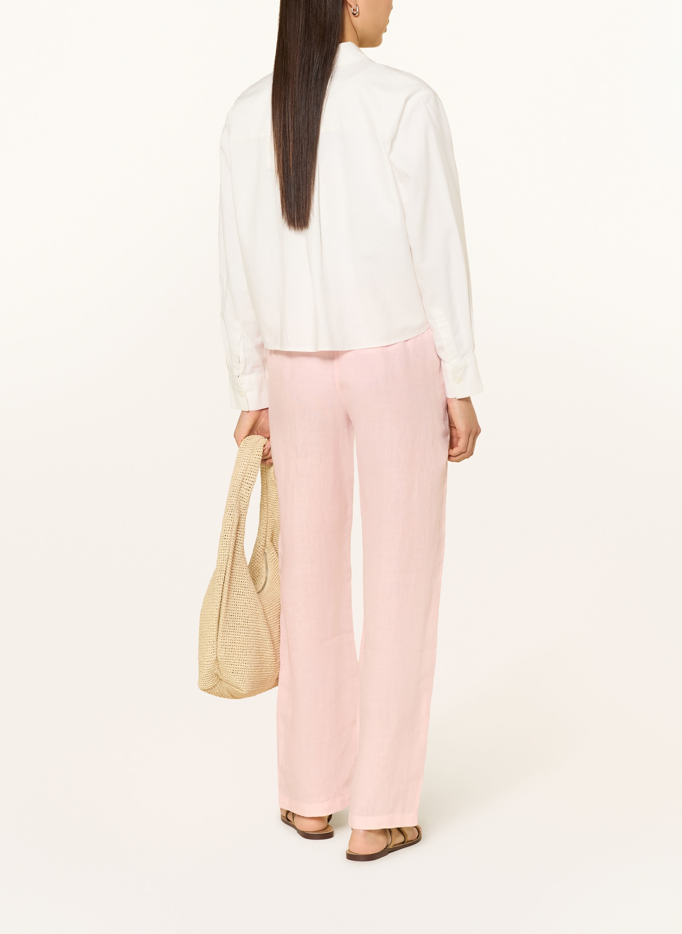 120%lino spodnie lniane: RÓŻOWY