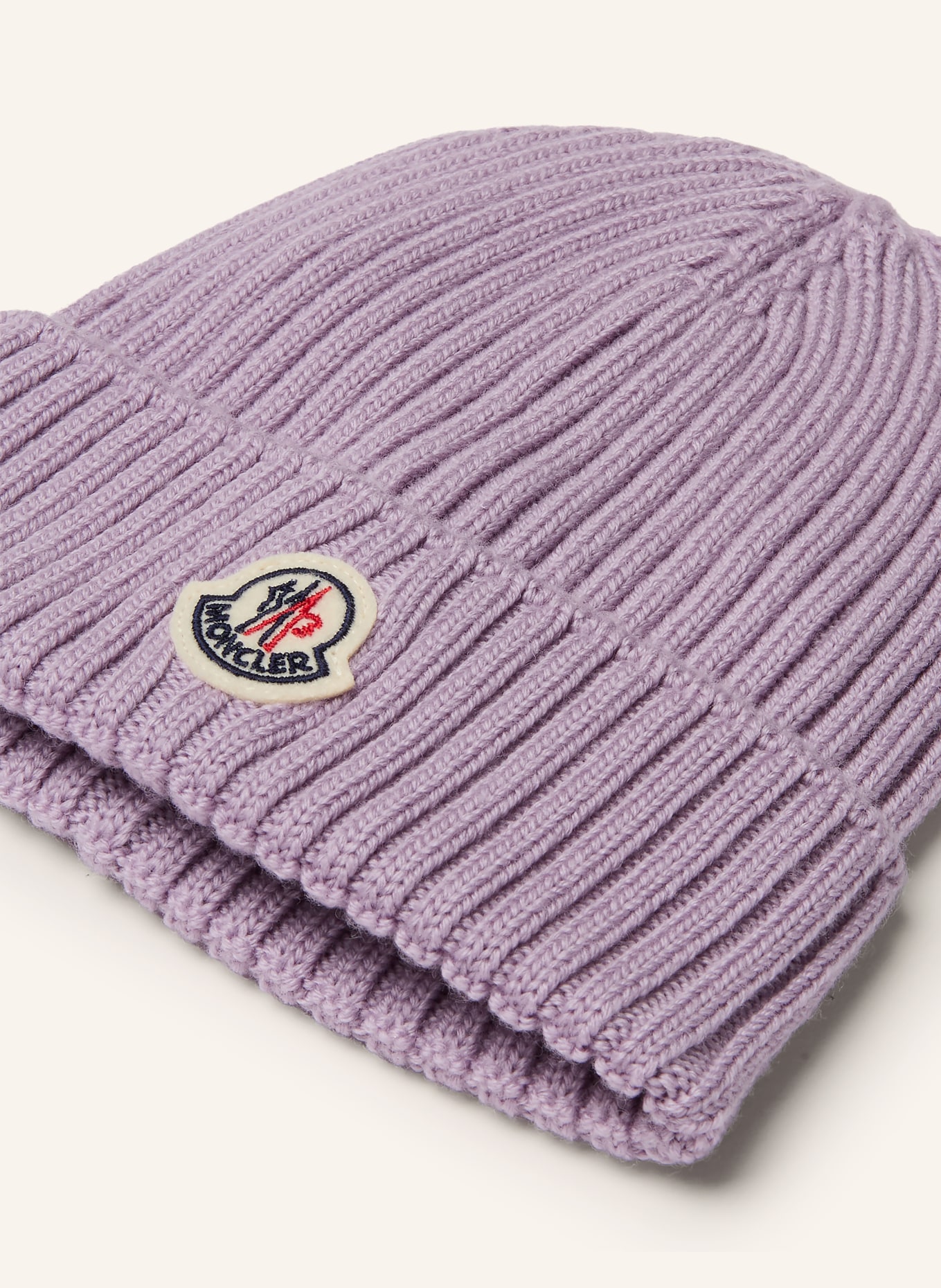 MONCLER enfant Mütze: HELLLILA / BEIGE / DUNKELBLAU