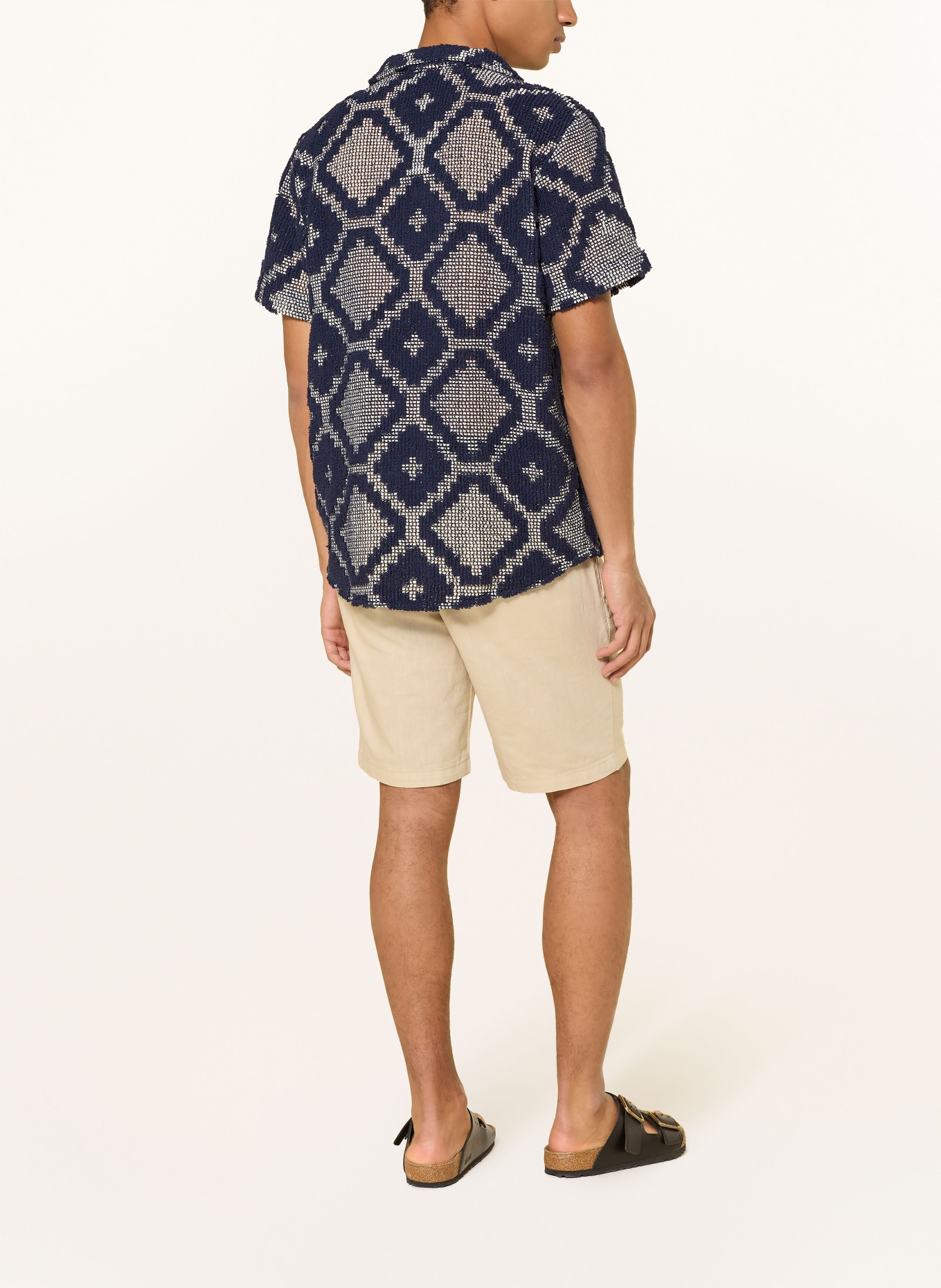 OAS Resorthemd Regular Fit: DUNKELBLAU / WEISS