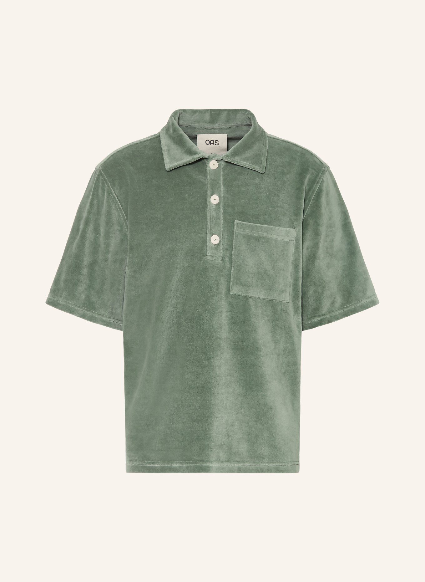OAS Resorthemd GIRONA Comfort Fit aus Frottee: GRÜN