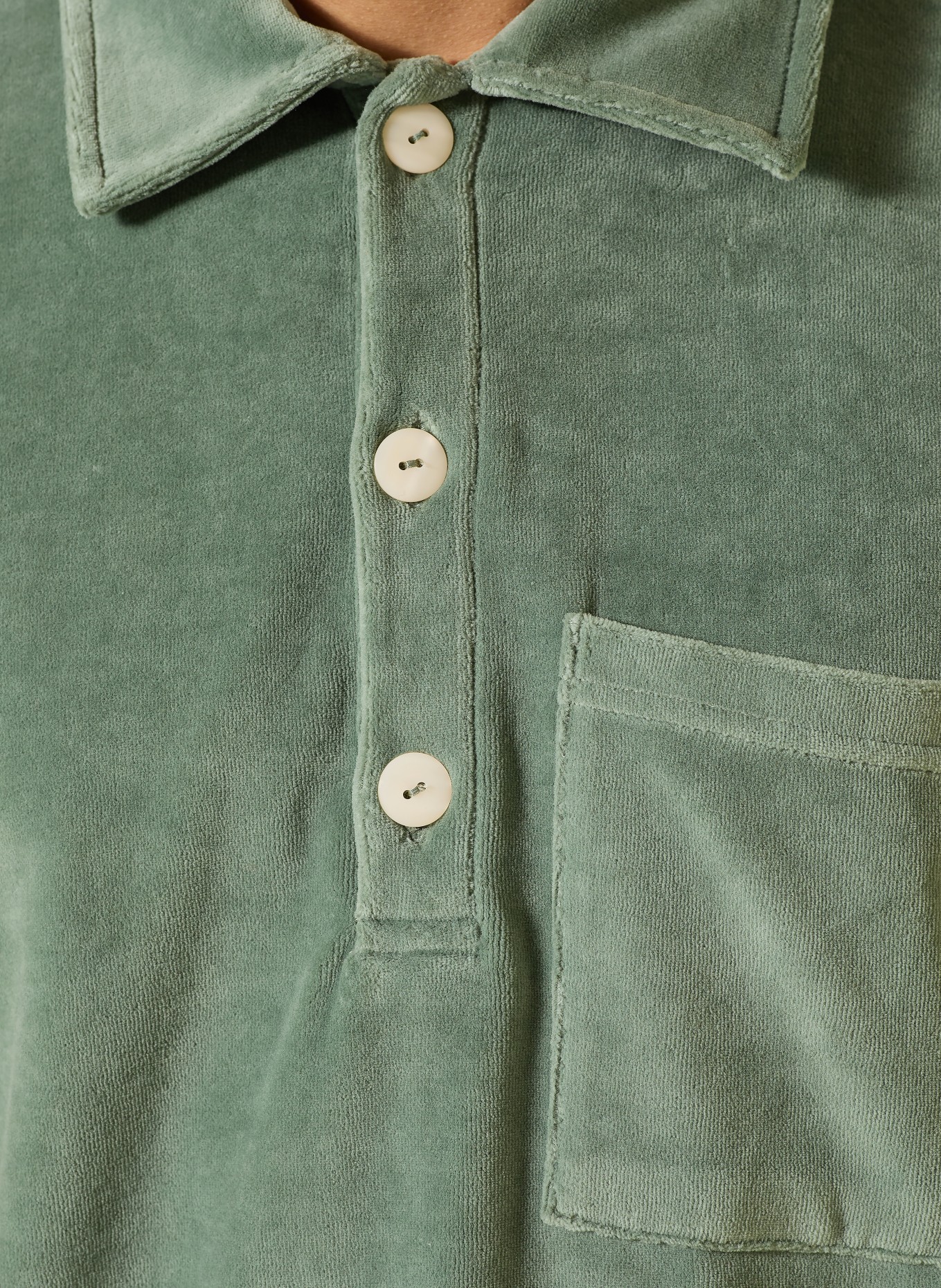 OAS Resorthemd GIRONA Comfort Fit aus Frottee: GRÜN