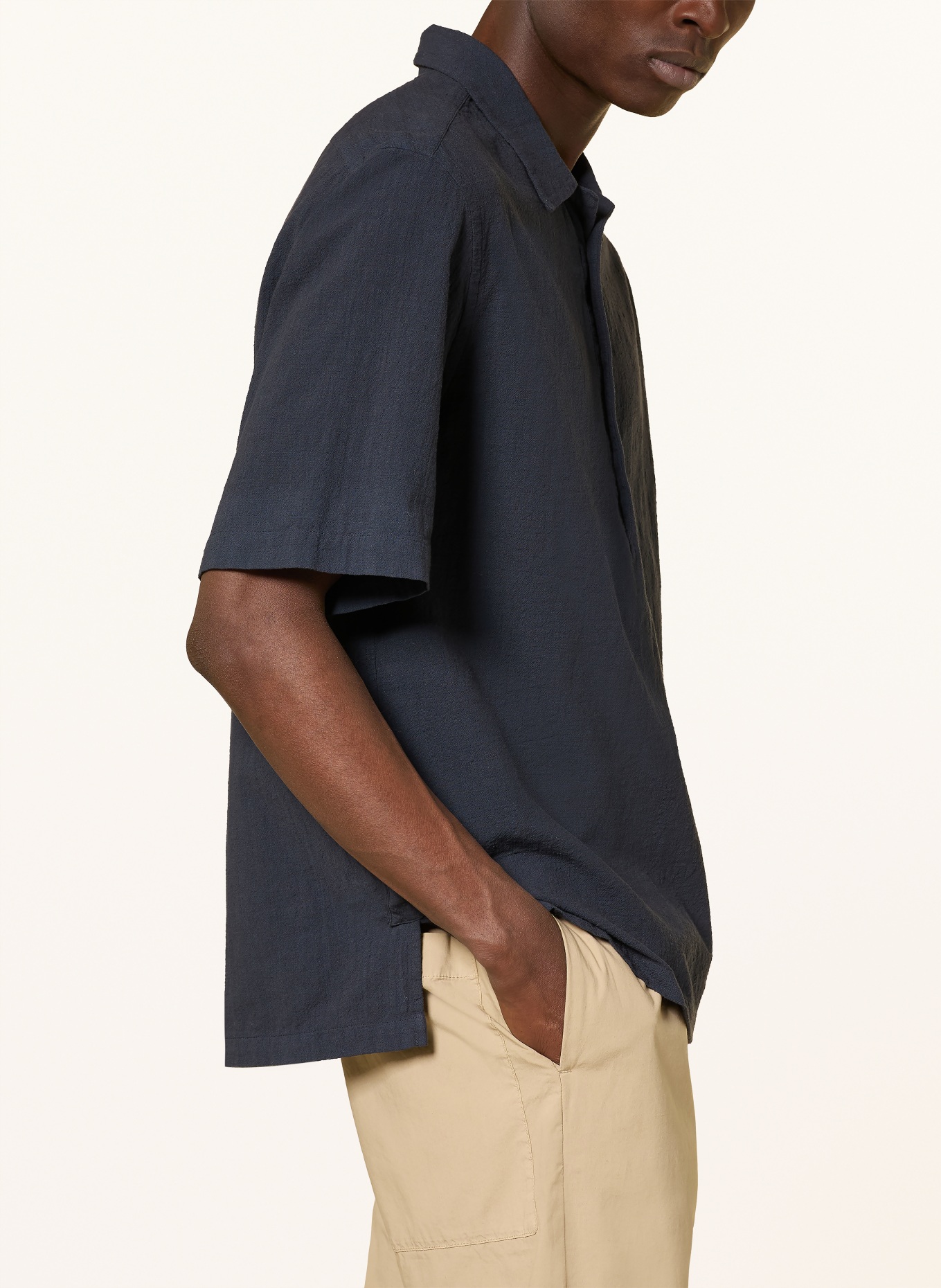 BARENA VENEZIA Kurzarm-Hemd MOLA Regular Fit: DUNKELBLAU