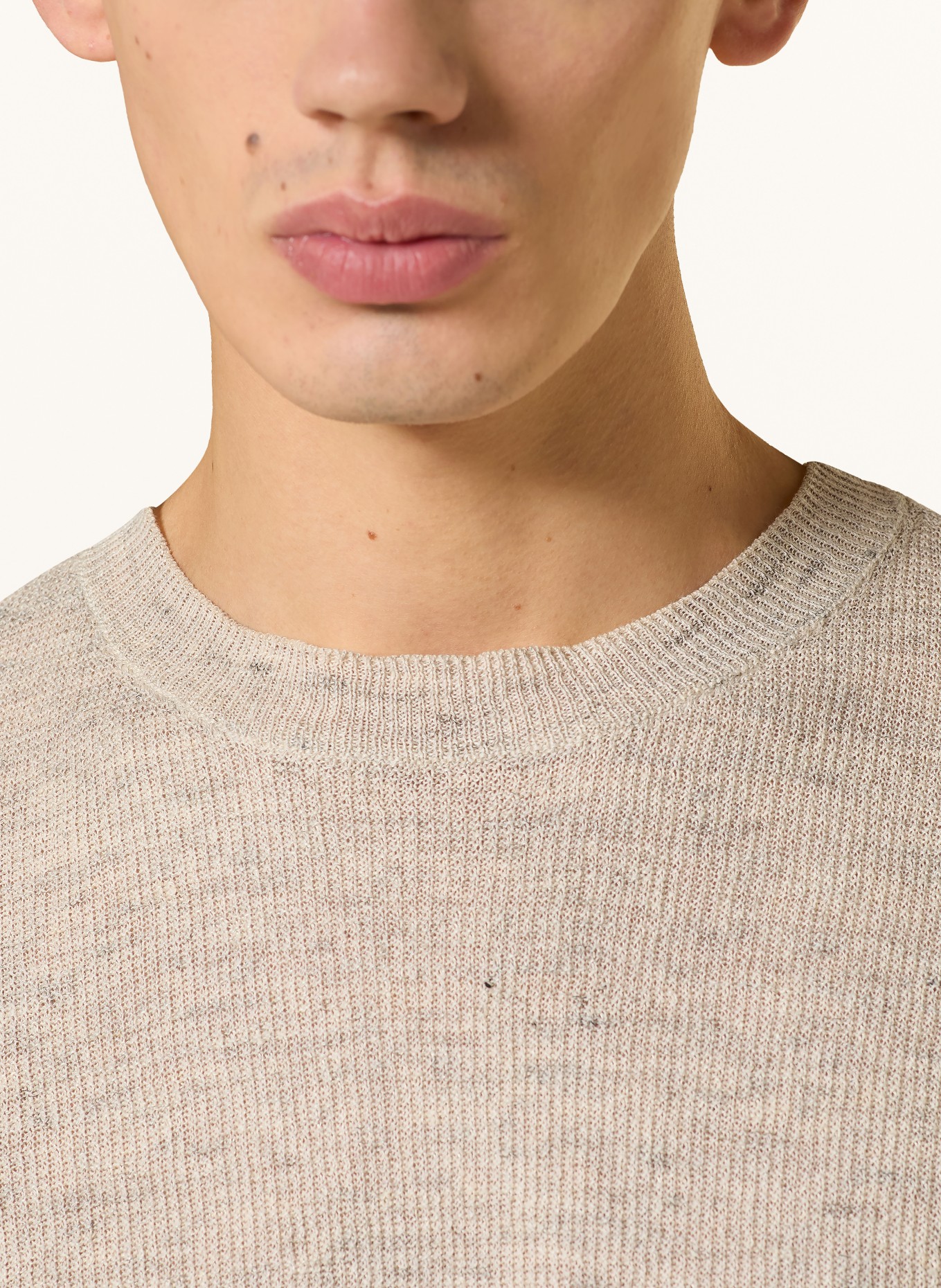 BARENA VENEZIA Strickshirt TUGA mit Leinen: ECRU