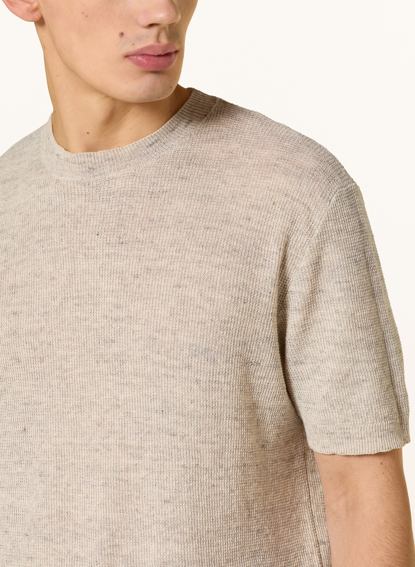 BARENA VENEZIA Strickshirt TUGA mit Leinen: ECRU