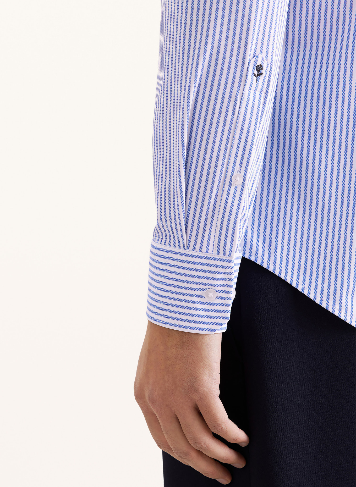 seidensticker Hemd Slim Fit: BLAU / WEISS