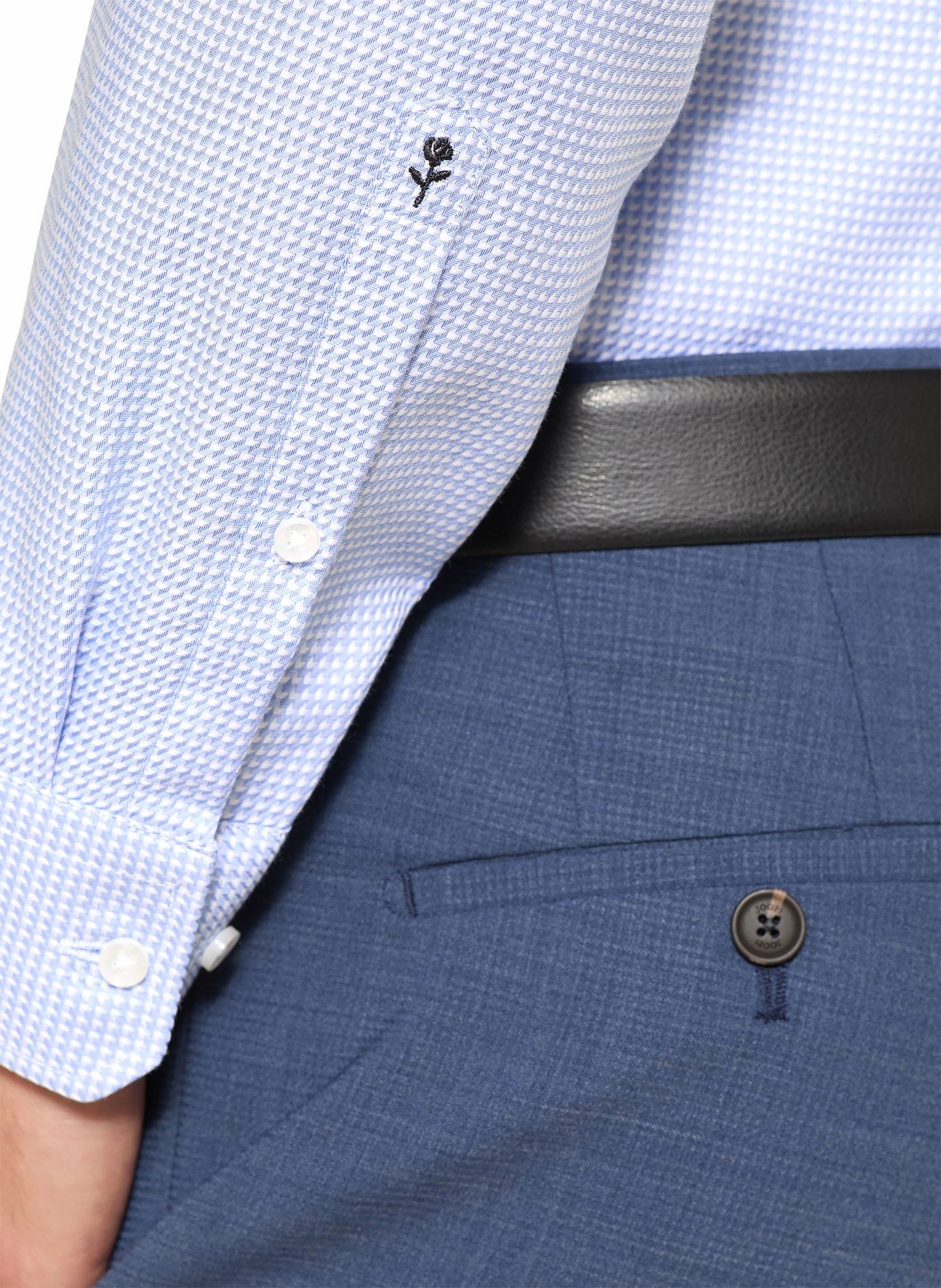 seidensticker Hemd Shaped Fit: HELLBLAU / WEISS