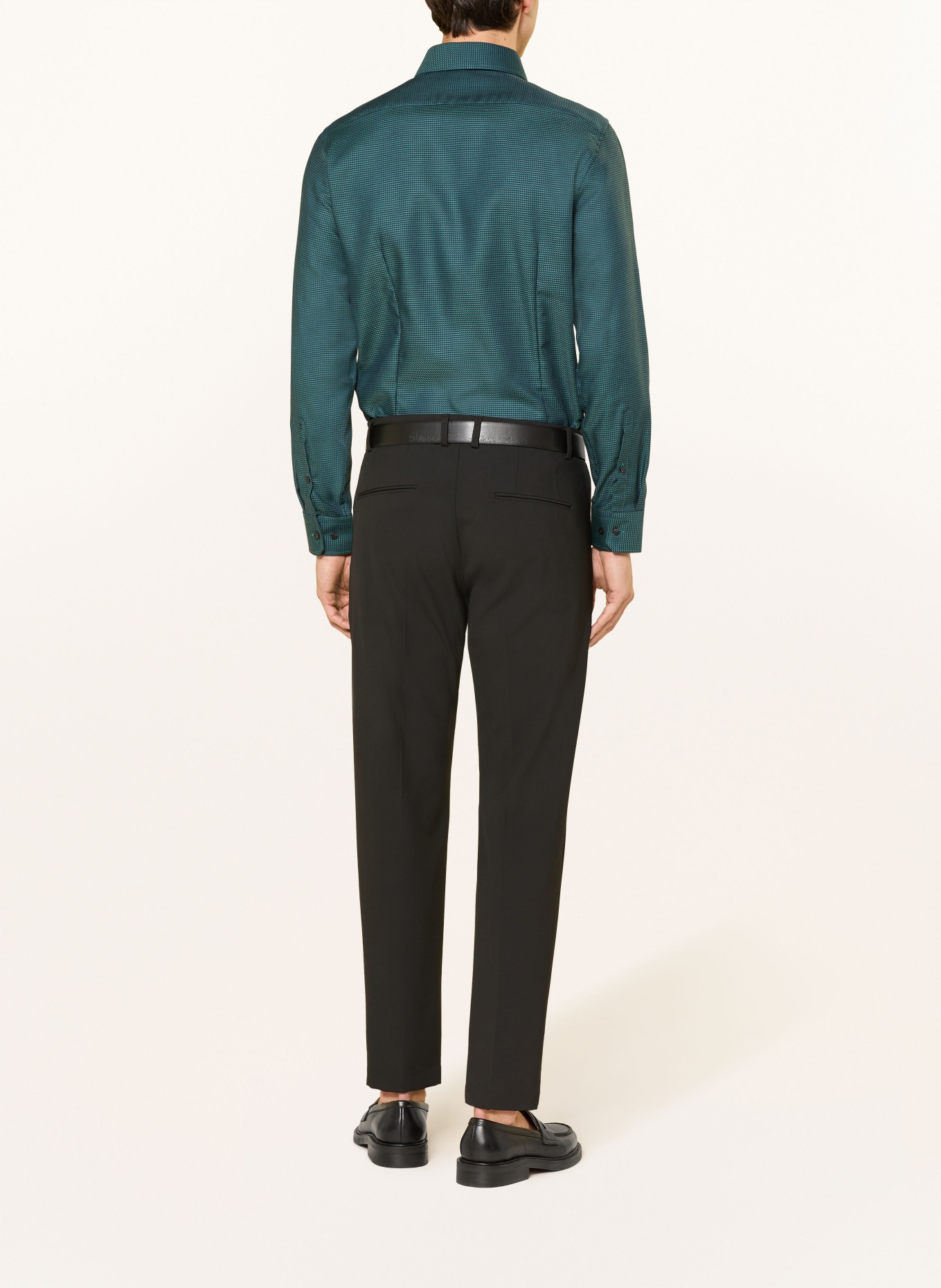 seidensticker Hemd Shaped Fit: DUNKELGRÜN / SCHWARZ