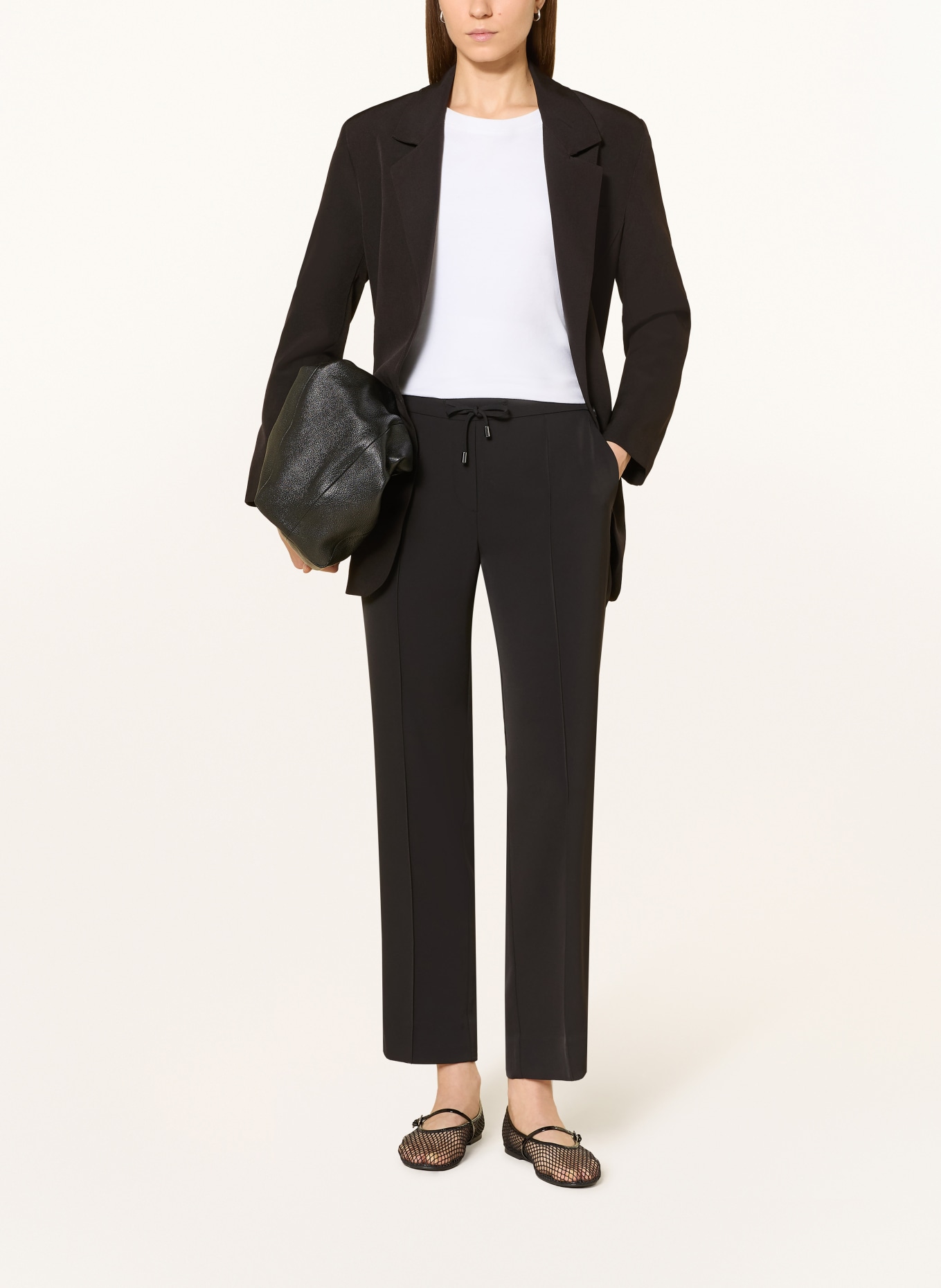 comma Hose im Jogging-Stil: SCHWARZ