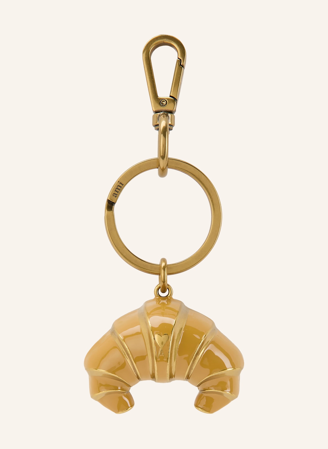 AMI PARIS Schlüsselanhänger: GOLD / DUNKELGELB
